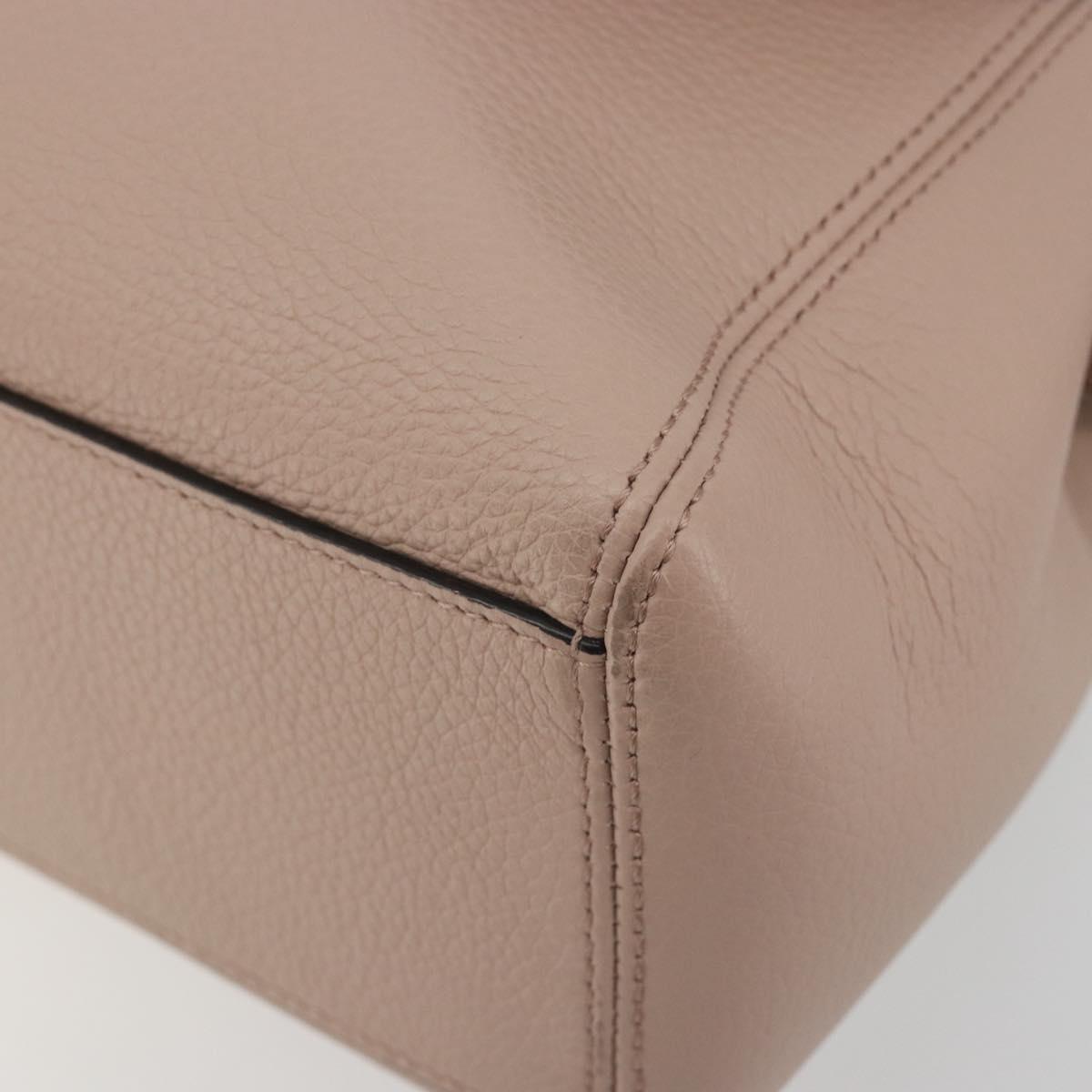 BALLY Shoulder Bag Leather Pink Silver Auth BA14581A
