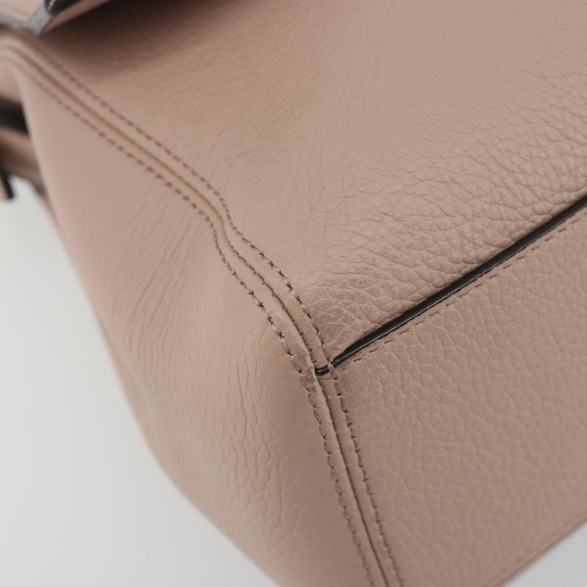 BALLY Shoulder Bag Leather Pink Silver Auth BA14581A