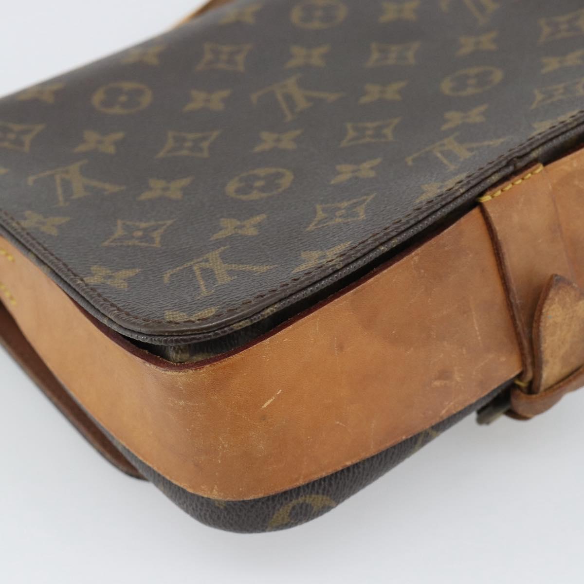LOUIS VUITTON Monogram Cartouchiere MM Shoulder Bag M51253 LV Auth BA14584