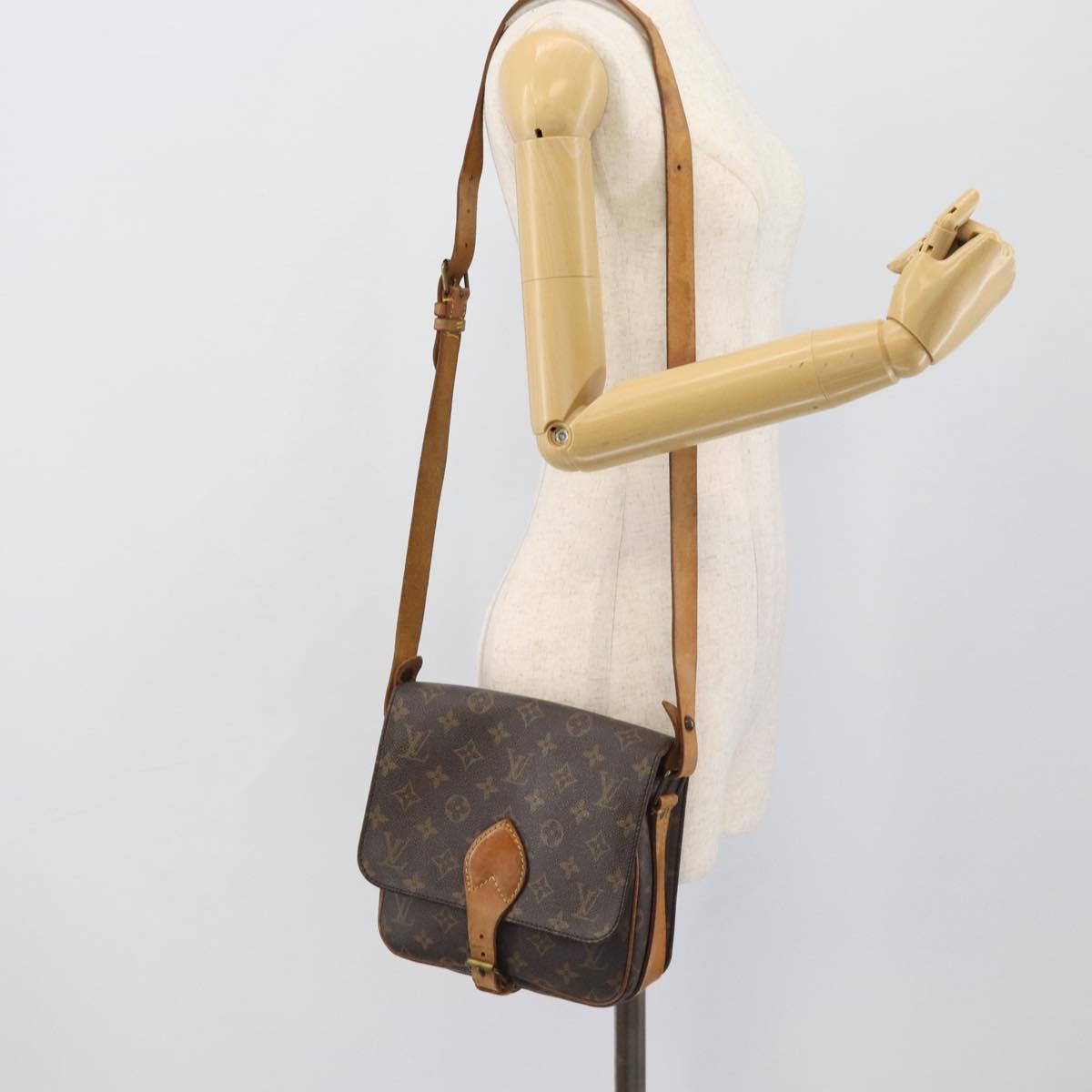 LOUIS VUITTON Monogram Cartouchiere MM Shoulder Bag M51253 LV Auth BA14584
