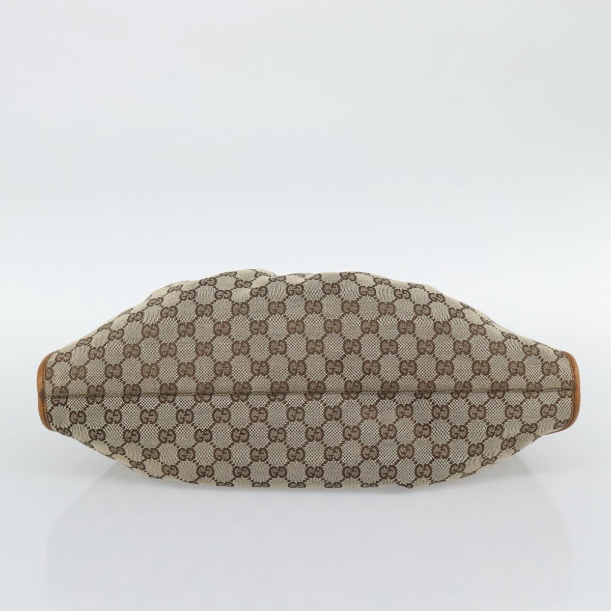 GUCCI GG Canvas Hand Bag Beige 76554 Auth BA14588A