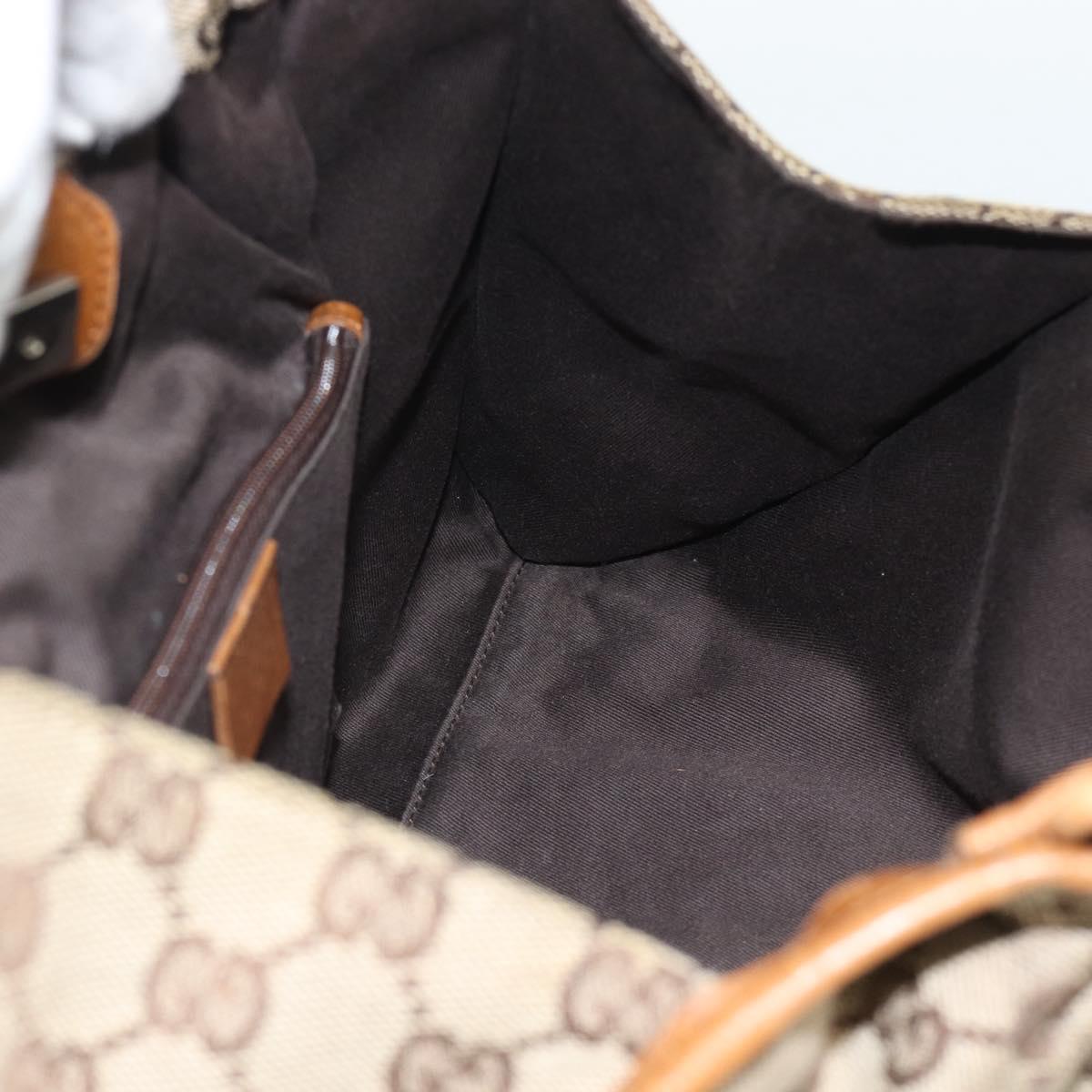 GUCCI GG Canvas Hand Bag Beige 76554 Auth BA14588A