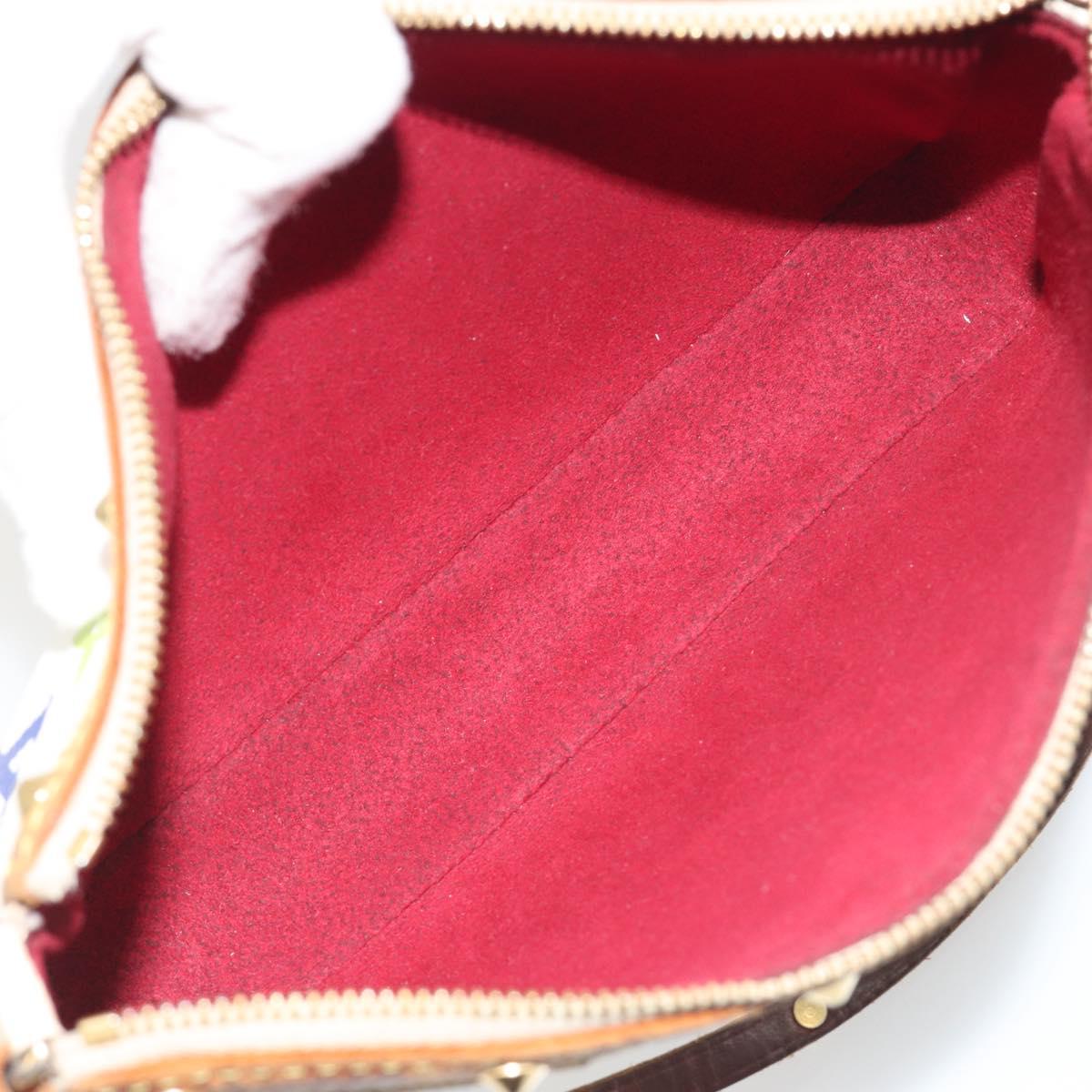 LOUIS VUITTON Monogram Multicolor Pochette Accessoires White M92649 Auth BA14591