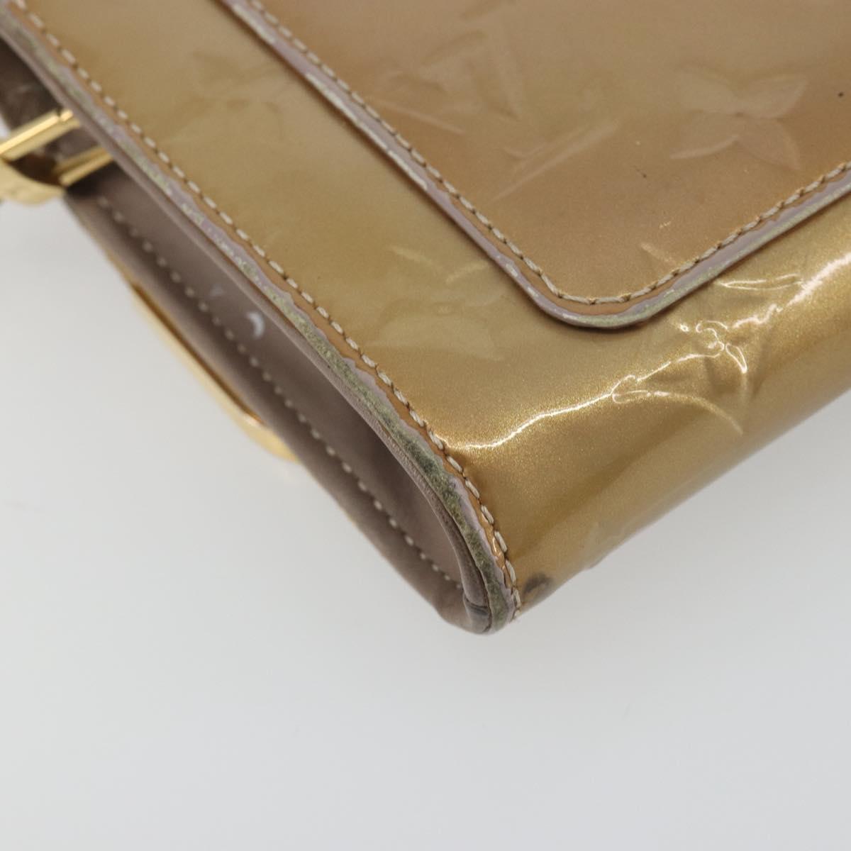 LOUIS VUITTON Monogram Vernis Rossmore MM Rose Velur M91589 LV Auth BA14592