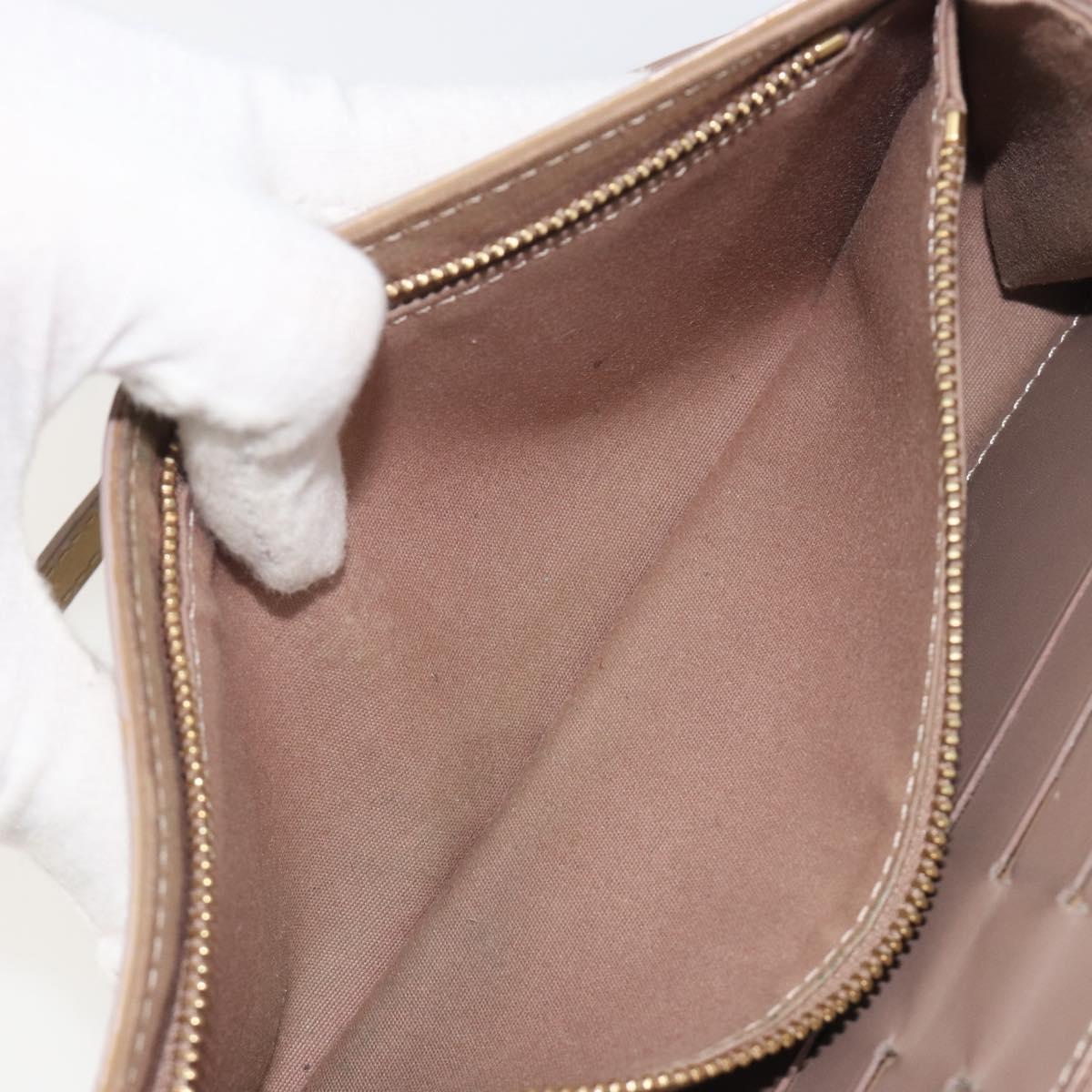 LOUIS VUITTON Monogram Vernis Rossmore MM Rose Velur M91589 LV Auth BA14592