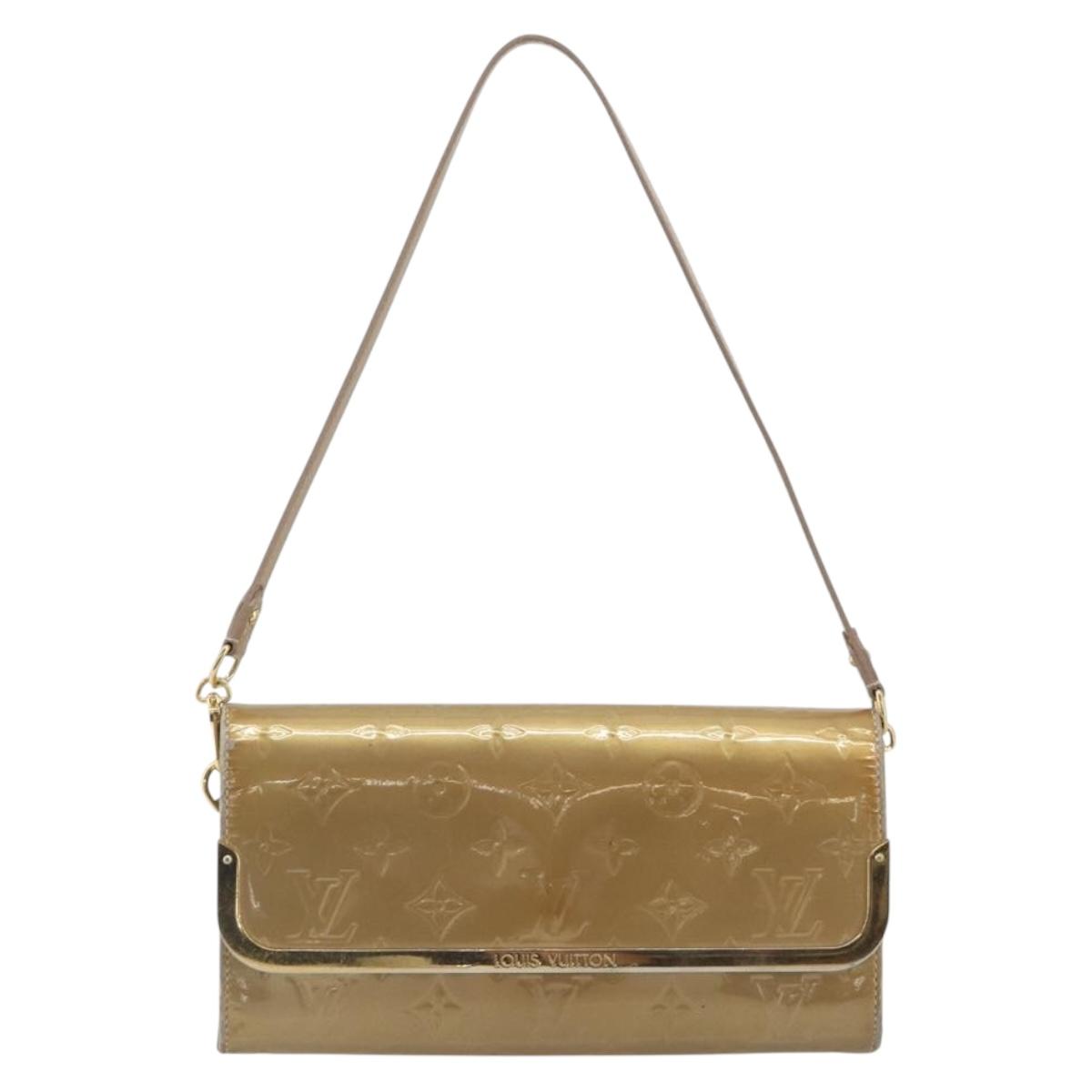 LOUIS VUITTON Monogram Vernis Rossmore MM Rose Velur M91589 LV Auth BA14592