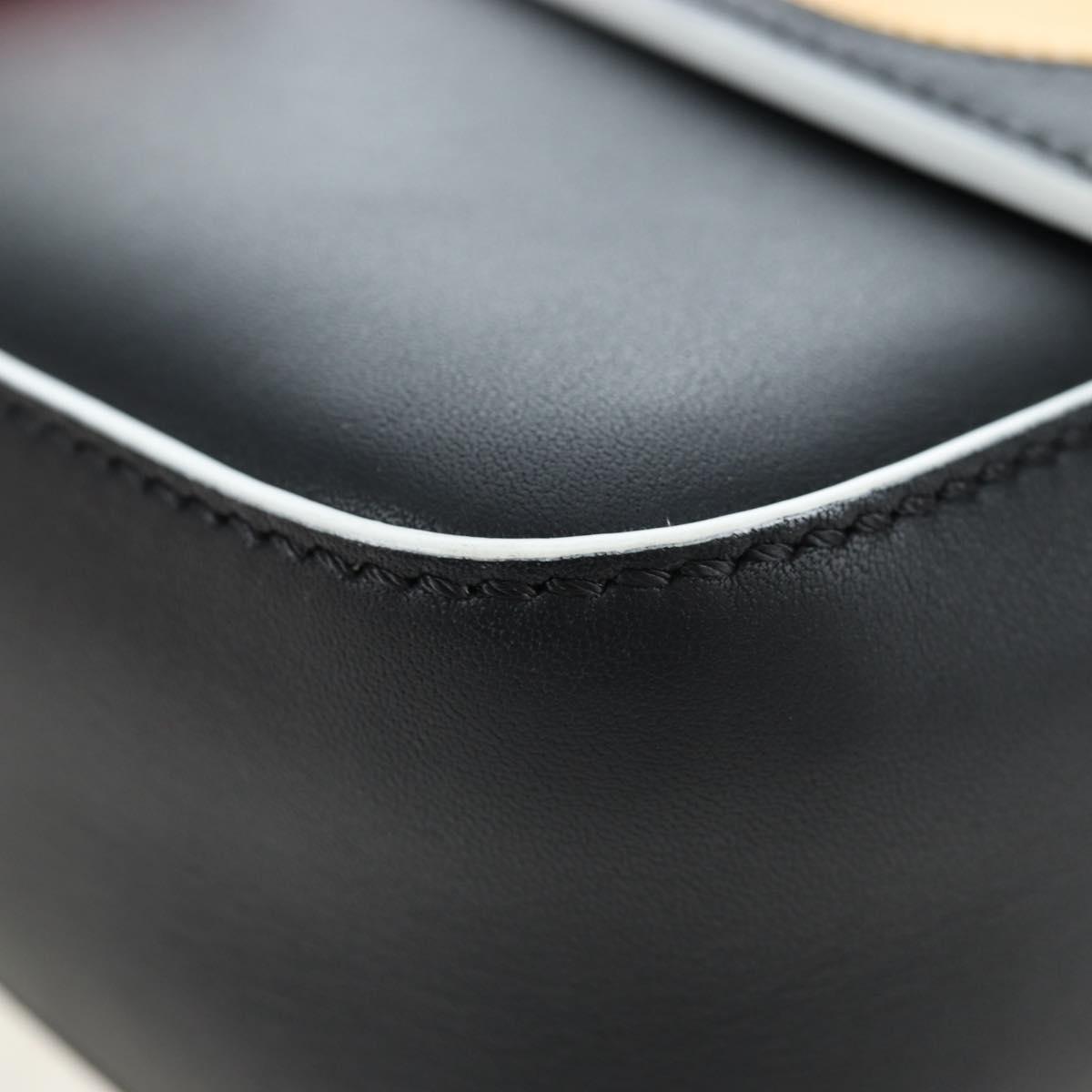 FENDI Bugs Monster Mamma Baguette Leather 2way Black 8BR600 Auth BA14594SAM