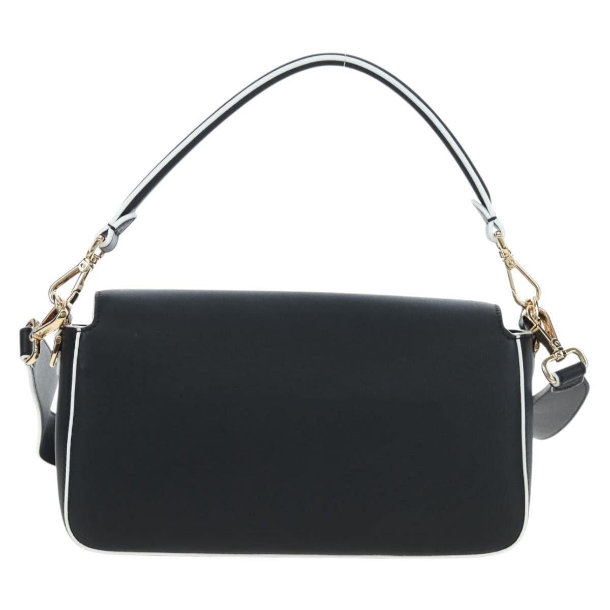 FENDI Bugs Monster Mamma Baguette Leather 2way Black 8BR600 Auth BA14594SAM