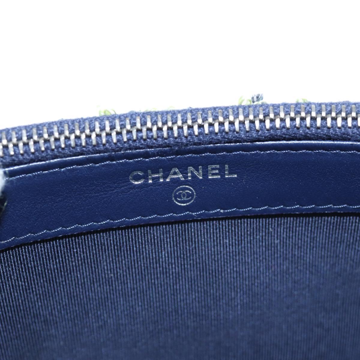 CHANEL Gabrielle de Chanel Chain Shoulder Bag Tweed Navy Gold CC Auth BA14596SAM