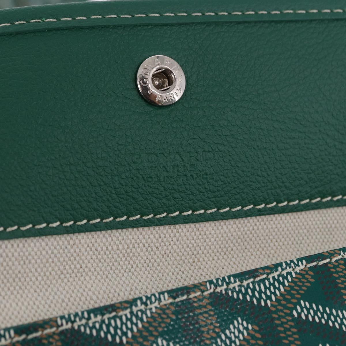 GOYARD Herringbone Saint Louis PM Tote Bag PVC Green Auth BA14601SM
