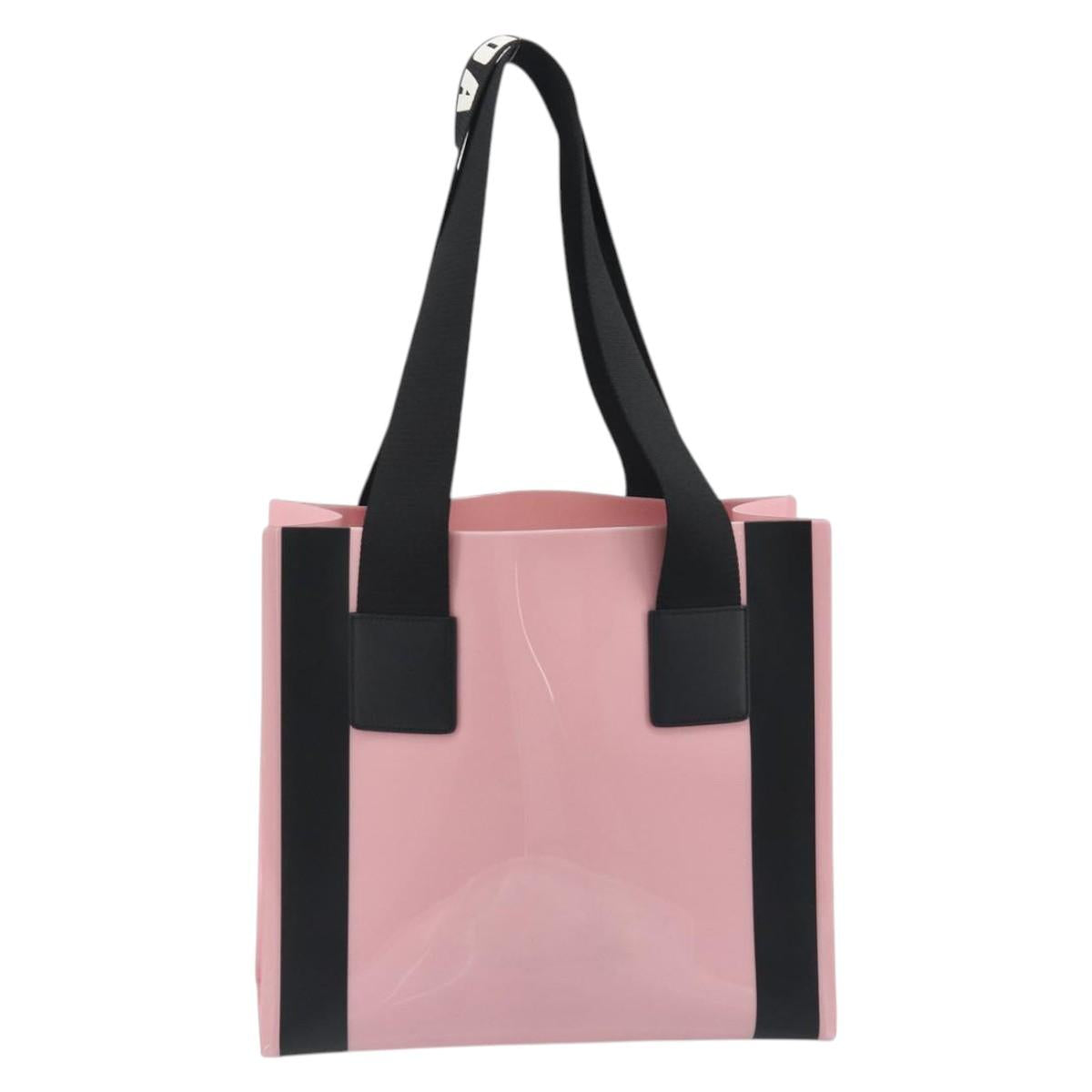 DOLCE&GABBANA Tote Bag Rubber Pink Black Auth BA14603M