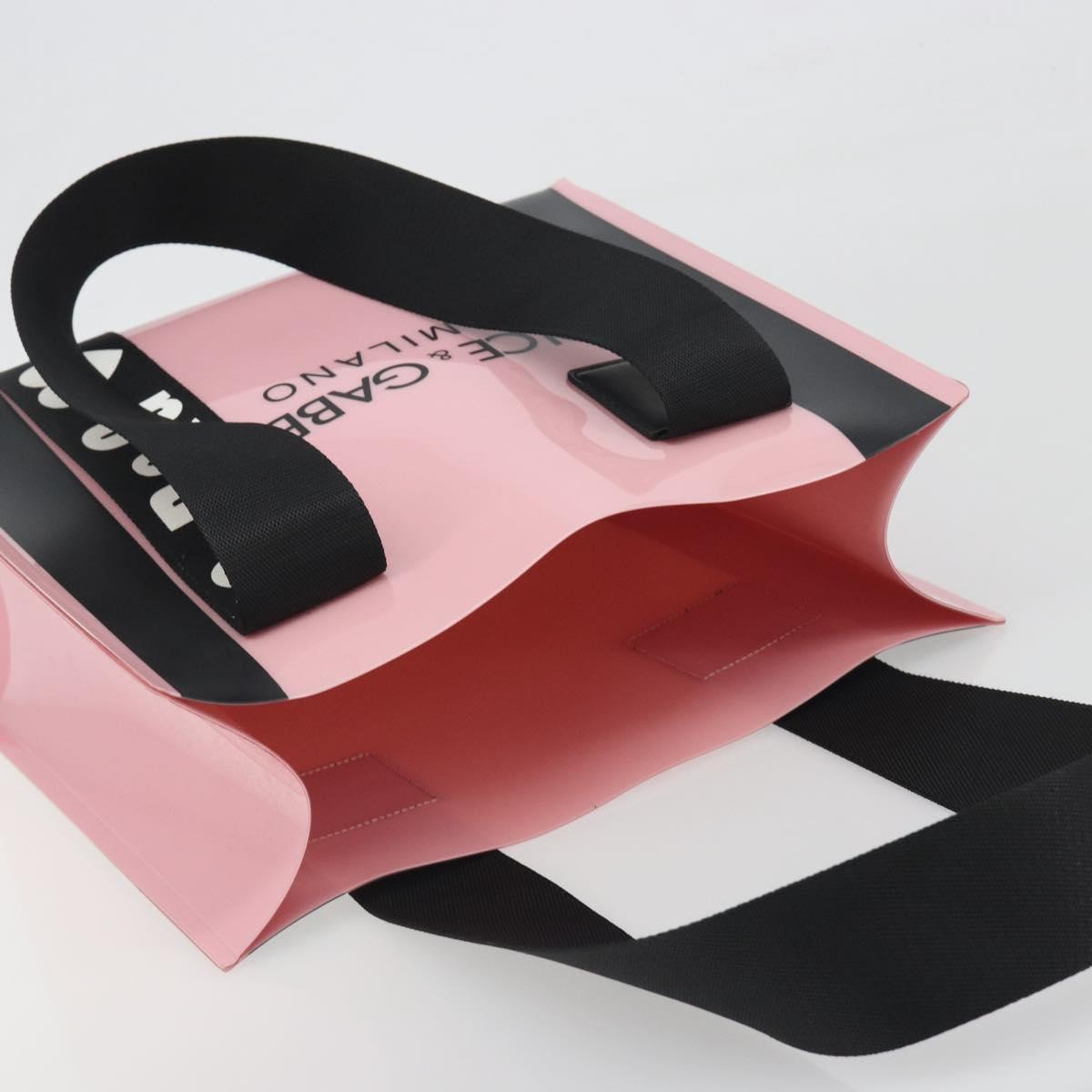 DOLCE&GABBANA Tote Bag Rubber Pink Black Auth BA14603M