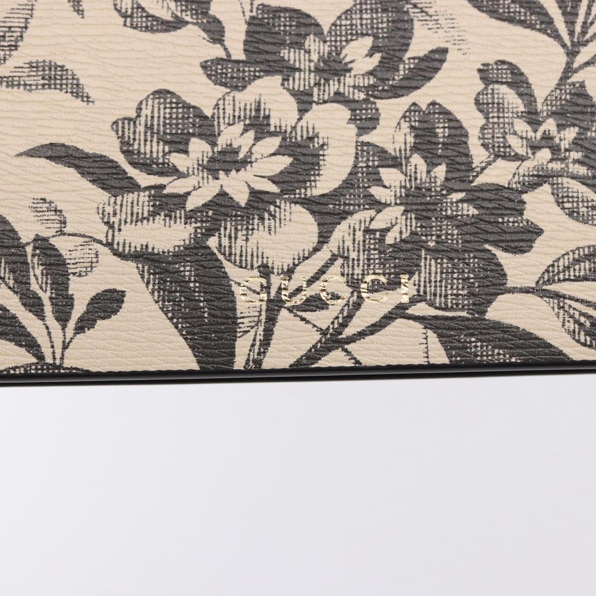 GUCCI Note Book Canvas Beige Black Auth BA14609M