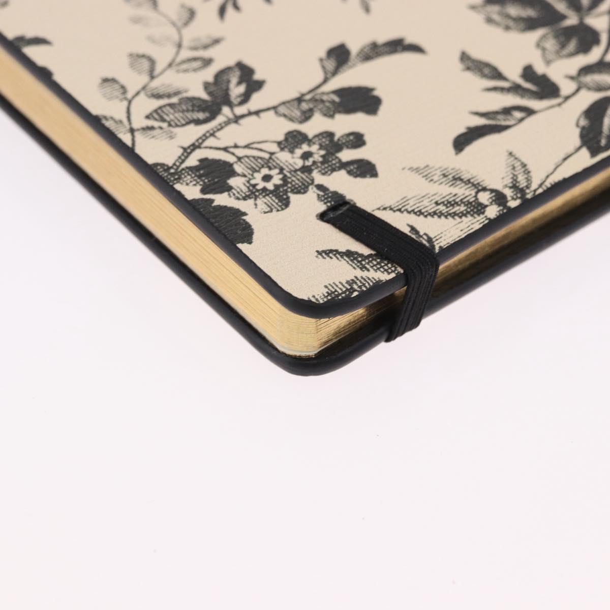GUCCI NoteBook Canvas Beige Black Auth BA14610M