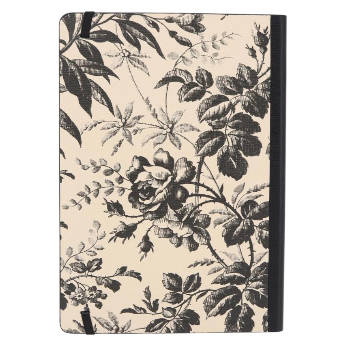 GUCCI NoteBook Canvas Beige Black Auth BA14610M