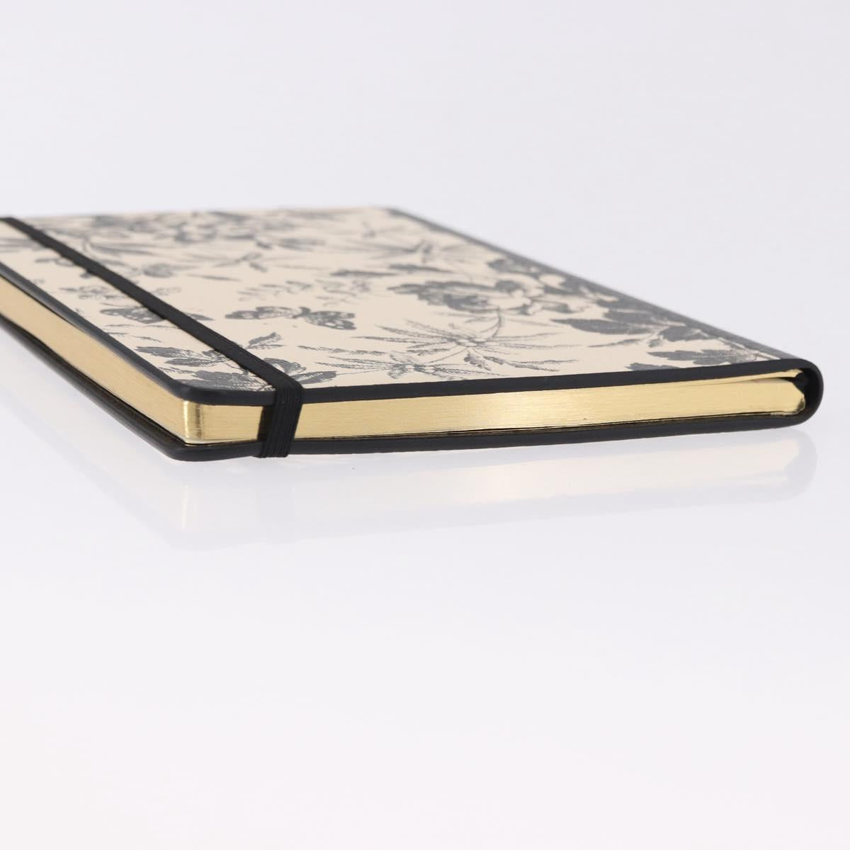 GUCCI NoteBook Canvas Beige Black Auth BA14610M