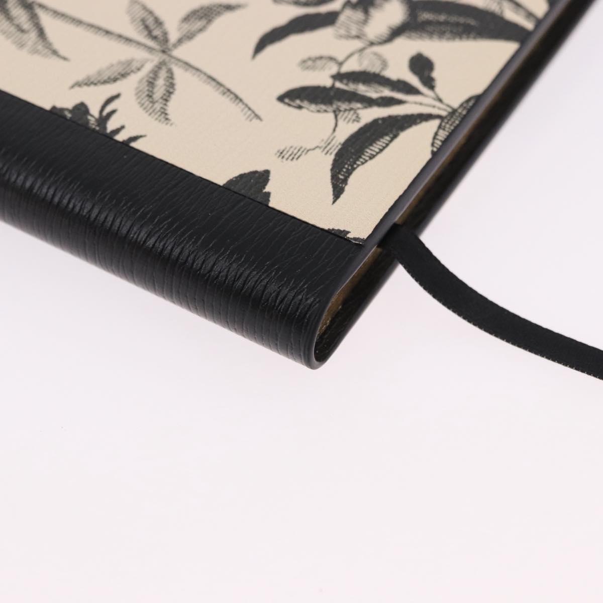 GUCCI NoteBook Canvas Beige Black Auth BA14610M