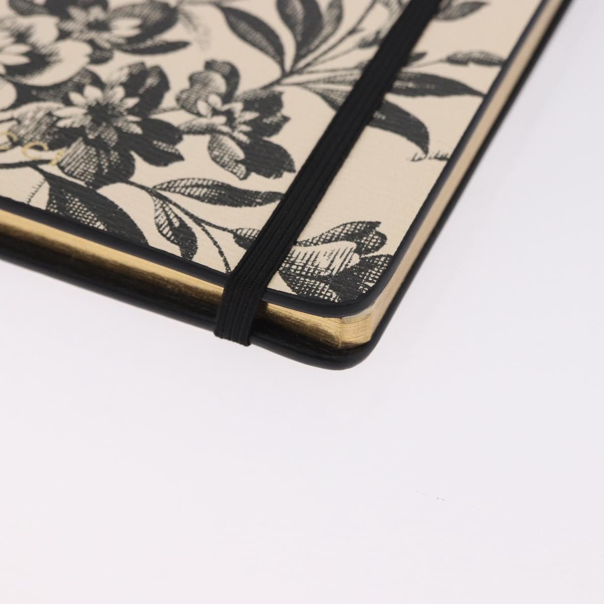GUCCI NoteBook Canvas Beige Black Auth BA14610M