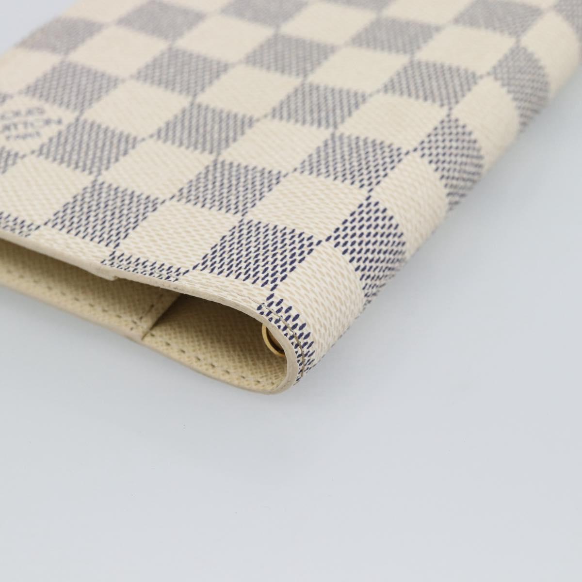 LOUIS VUITTON Damier Azur Agenda PM Day Planner Cover R20706 LV Auth BA14612V