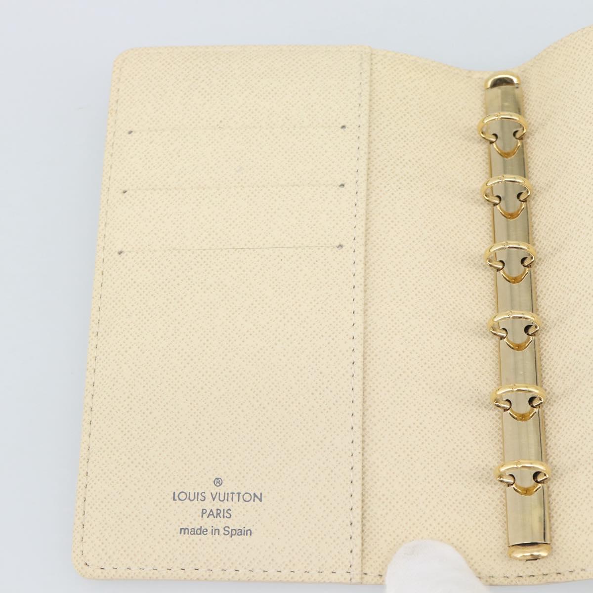 LOUIS VUITTON Damier Azur Agenda PM Day Planner Cover R20706 LV Auth BA14612V