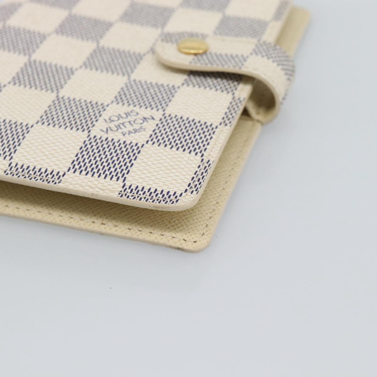 LOUIS VUITTON Damier Azur Agenda PM Day Planner Cover R20706 LV Auth BA14612V