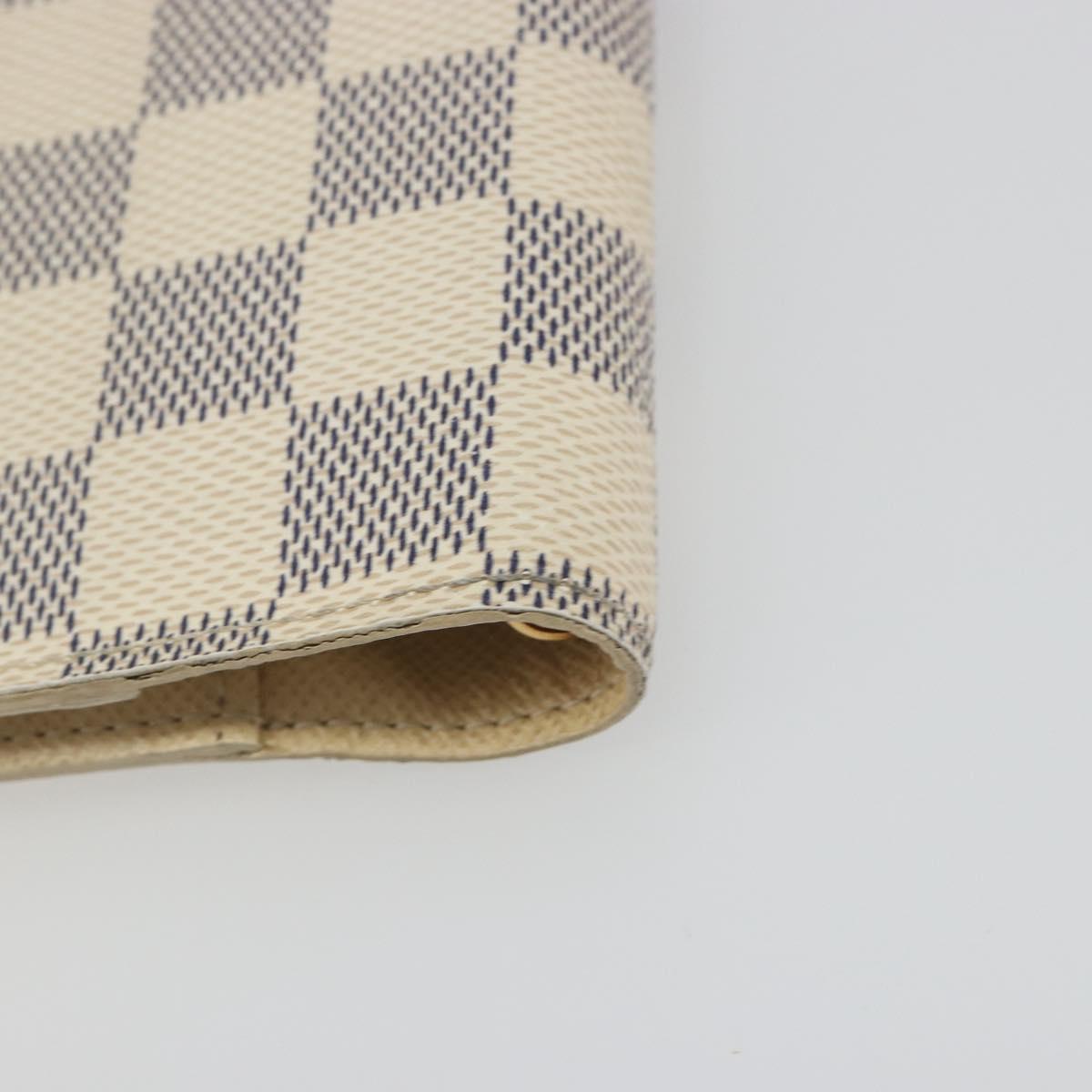 LOUIS VUITTON Damier Azur Agenda PM Day Planner Cover R20706 LV Auth BA14613V