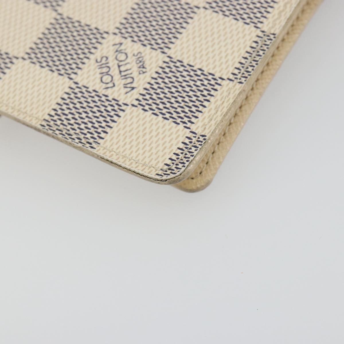 LOUIS VUITTON Damier Azur Agenda PM Day Planner Cover R20706 LV Auth BA14613V