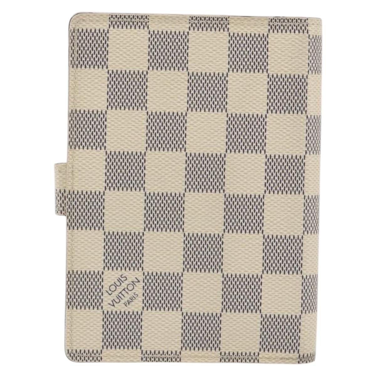 LOUIS VUITTON Damier Azur Agenda PM Day Planner Cover R20706 LV Auth BA14613V