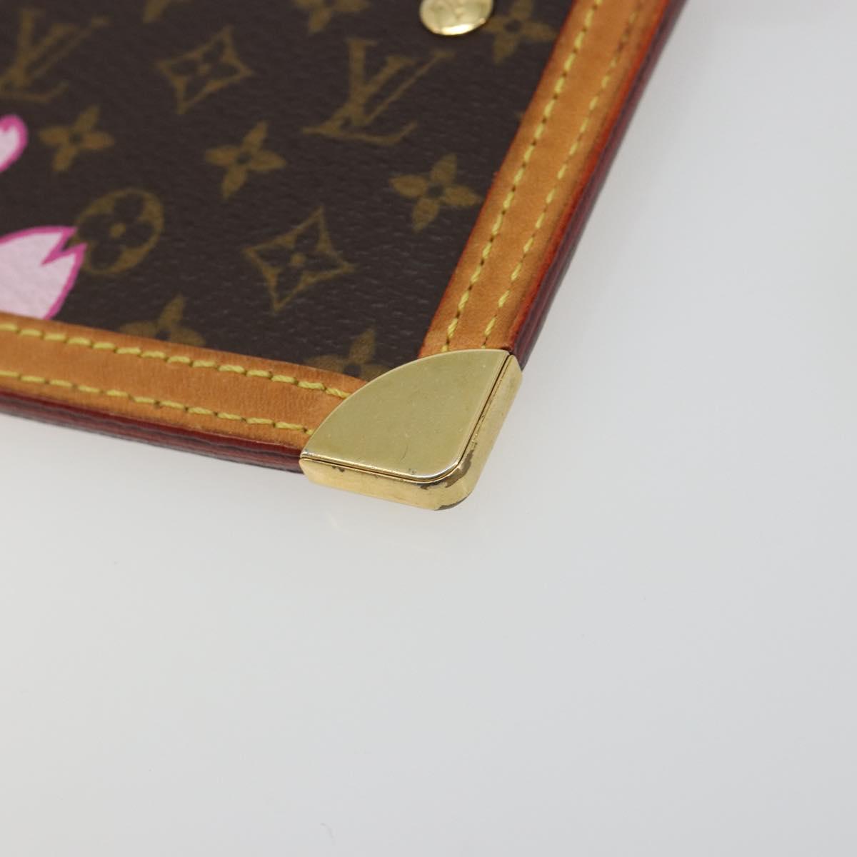 LOUIS VUITTON Monogram Cherry Blossom Pochette Cles Purse M92015 Auth BA14614A