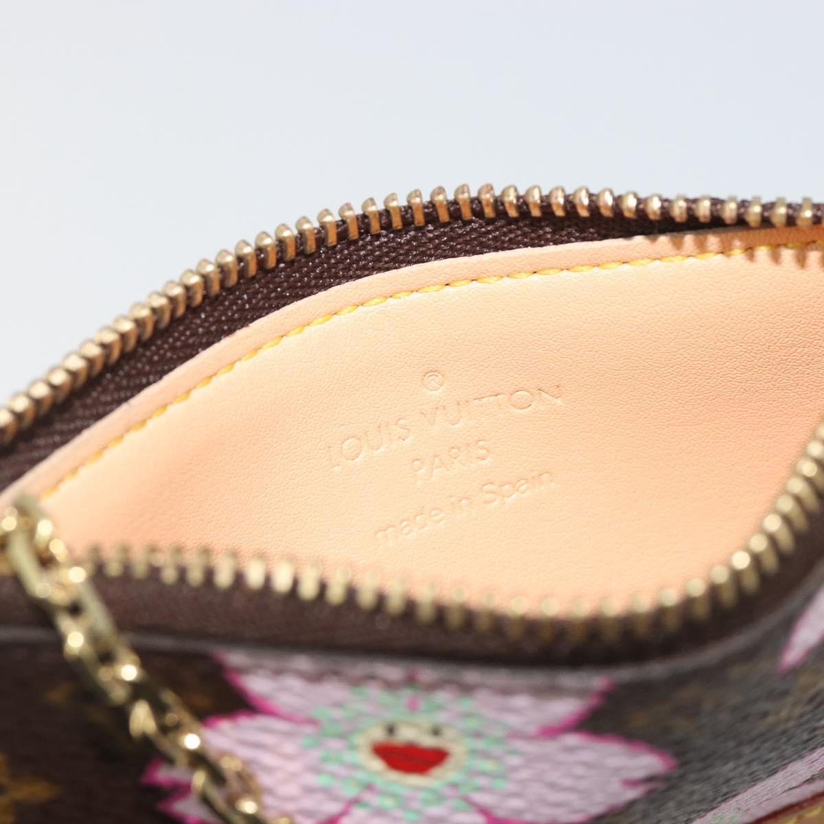 LOUIS VUITTON Monogram Cherry Blossom Pochette Cles Purse M92015 Auth BA14614A
