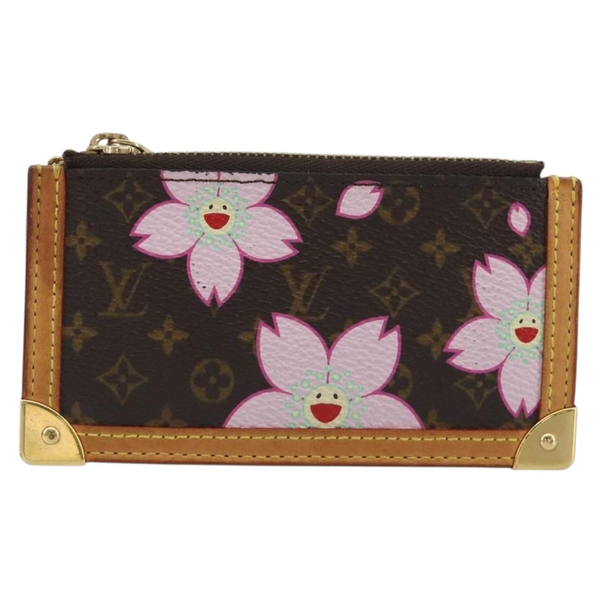 LOUIS VUITTON Monogram Cherry Blossom Pochette Cles Purse M92015 Auth BA14614A