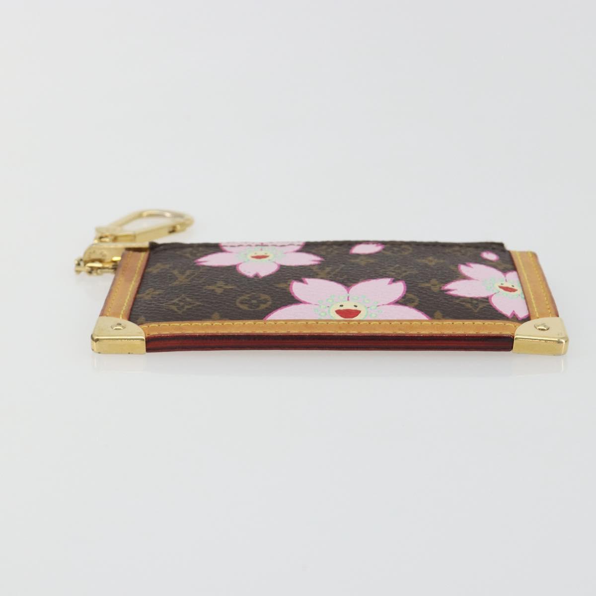 LOUIS VUITTON Monogram Cherry Blossom Pochette Cles Purse M92015 Auth BA14614A