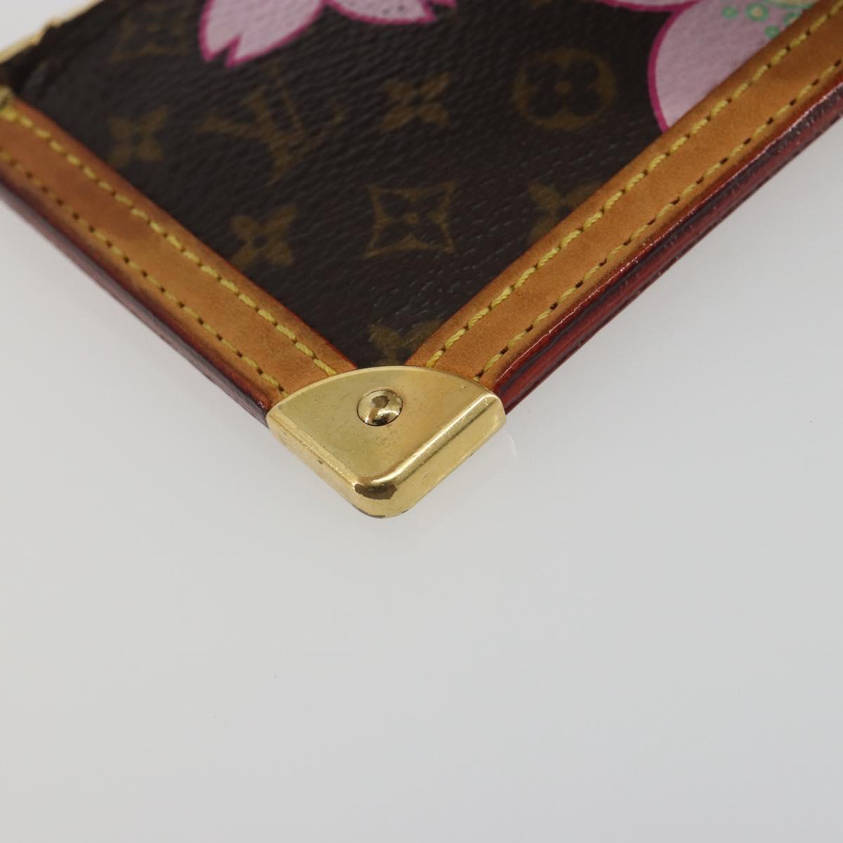 LOUIS VUITTON Monogram Cherry Blossom Pochette Cles Purse M92015 Auth BA14614A