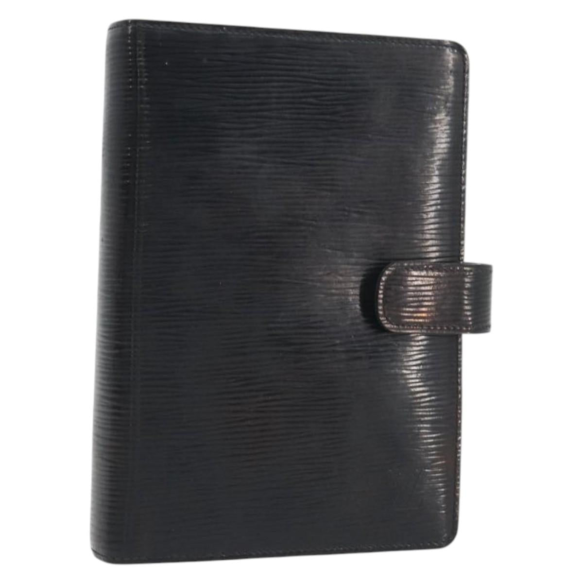 LOUIS VUITTON Epi Electric Agenda MM Day Planner Cover Black R2004N Auth BA14616