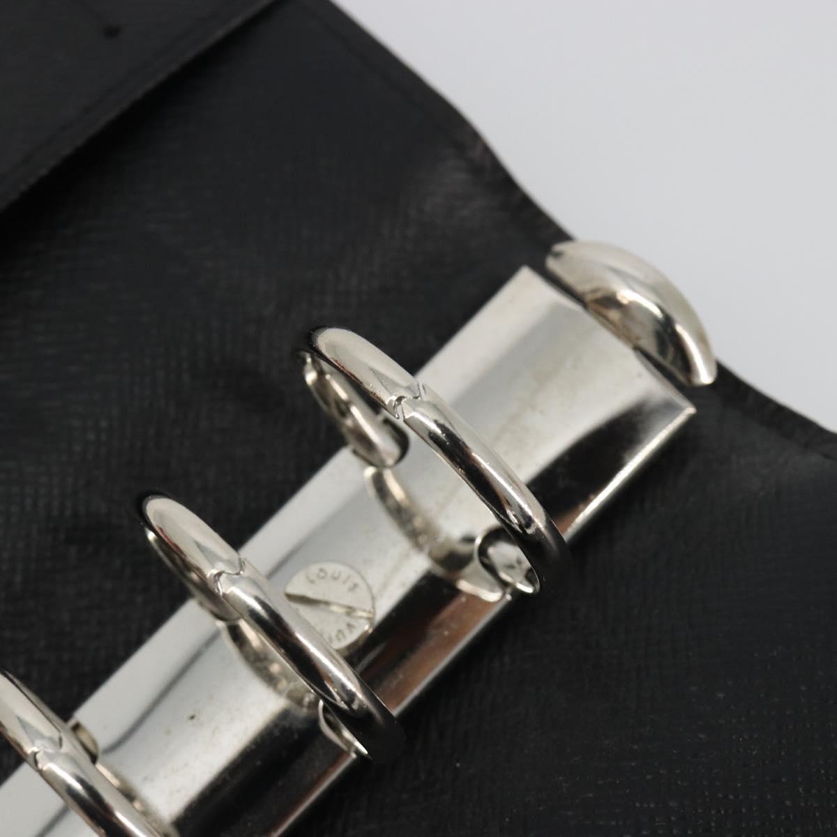 LOUIS VUITTON Epi Electric Agenda MM Day Planner Cover Black R2004N Auth BA14616