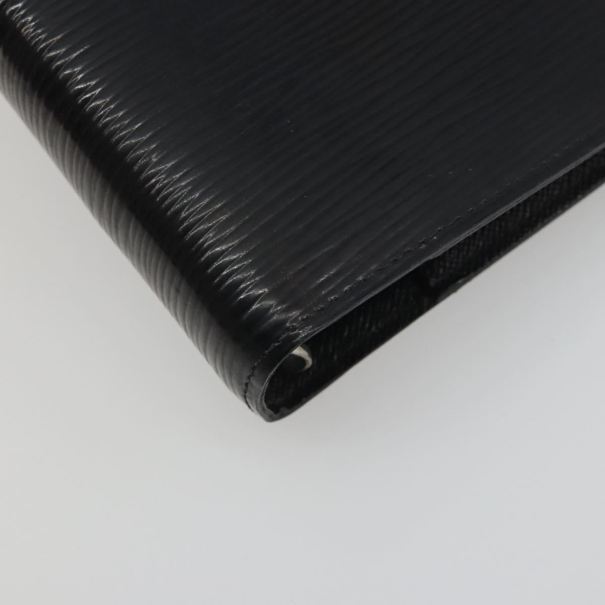 LOUIS VUITTON Epi Electric Agenda MM Day Planner Cover Black R2004N Auth BA14616