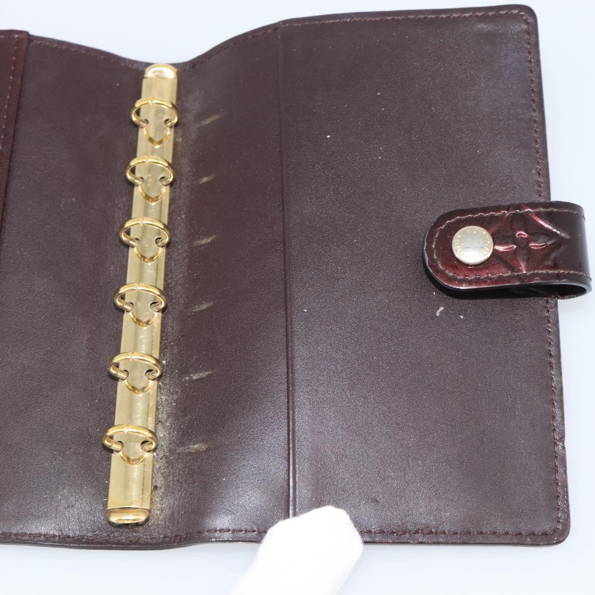 LOUIS VUITTON Monogram Vernis Agenda PM Cover Amarante R21026 LV Auth BA14617