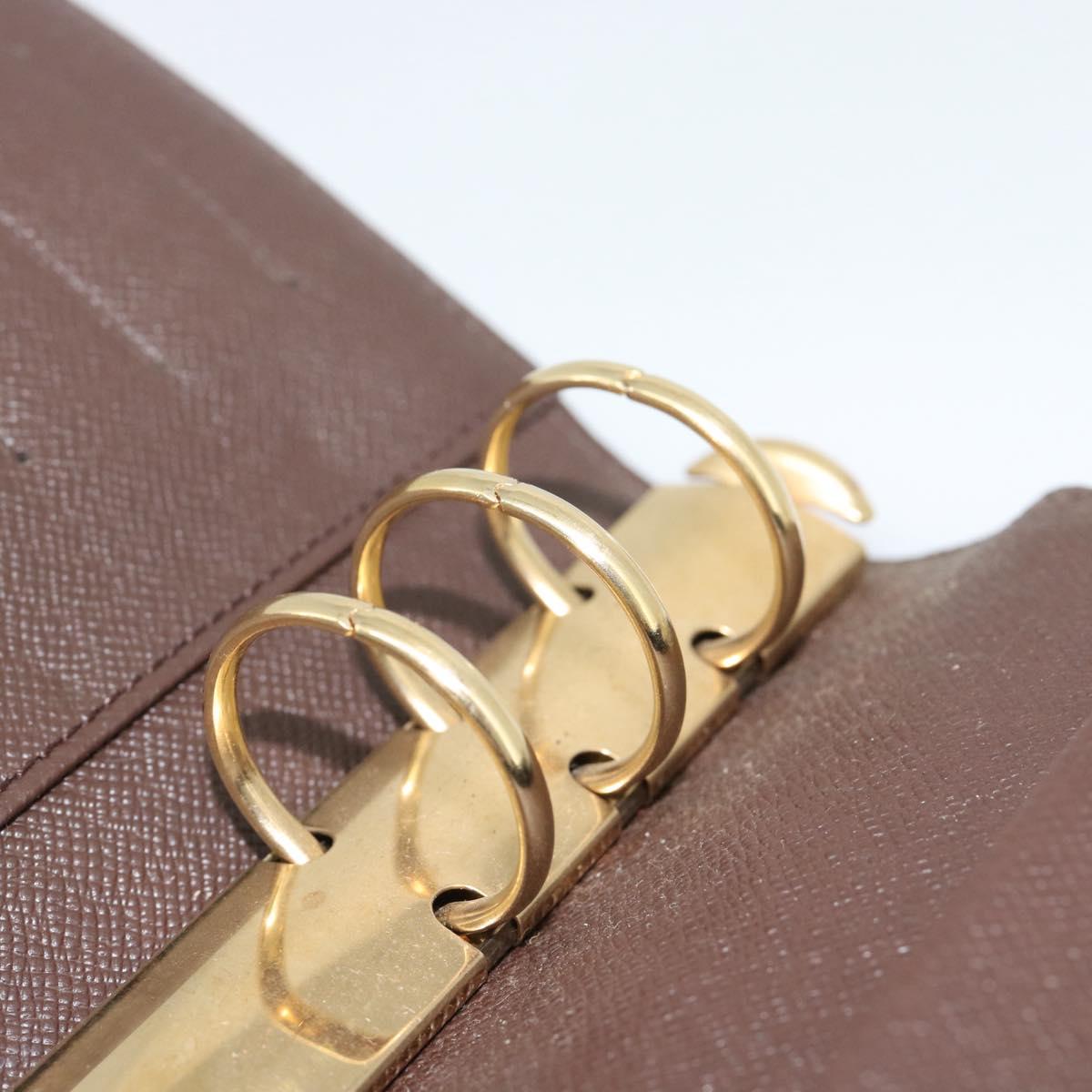 LOUIS VUITTON Damier Ebene Agenda MM Day Planner Cover R20240 LV Auth BA14619