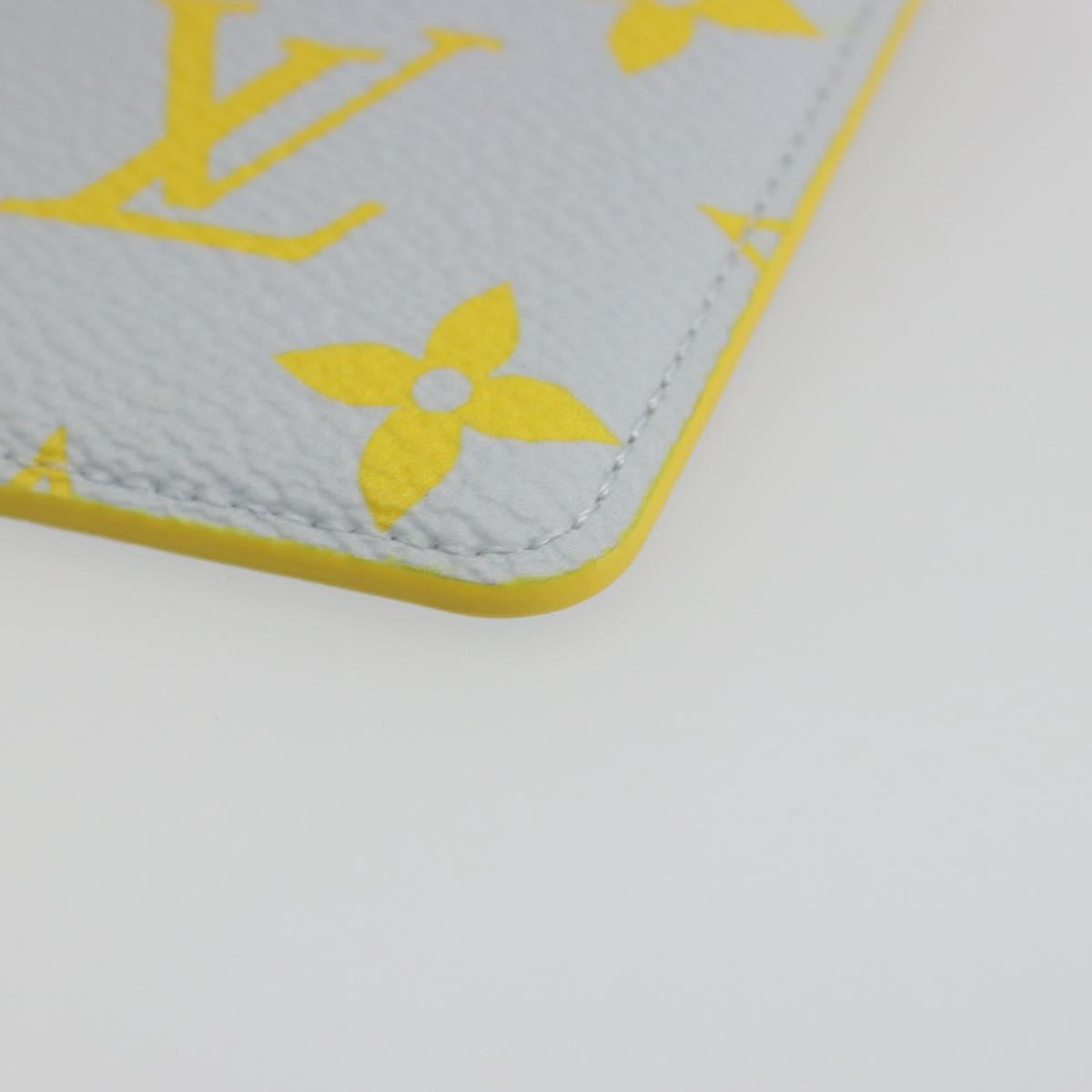 LOUIS VUITTON Monogram Glow Porte Cartes Magnet Yellow M15033 LV Auth BA14624SAM