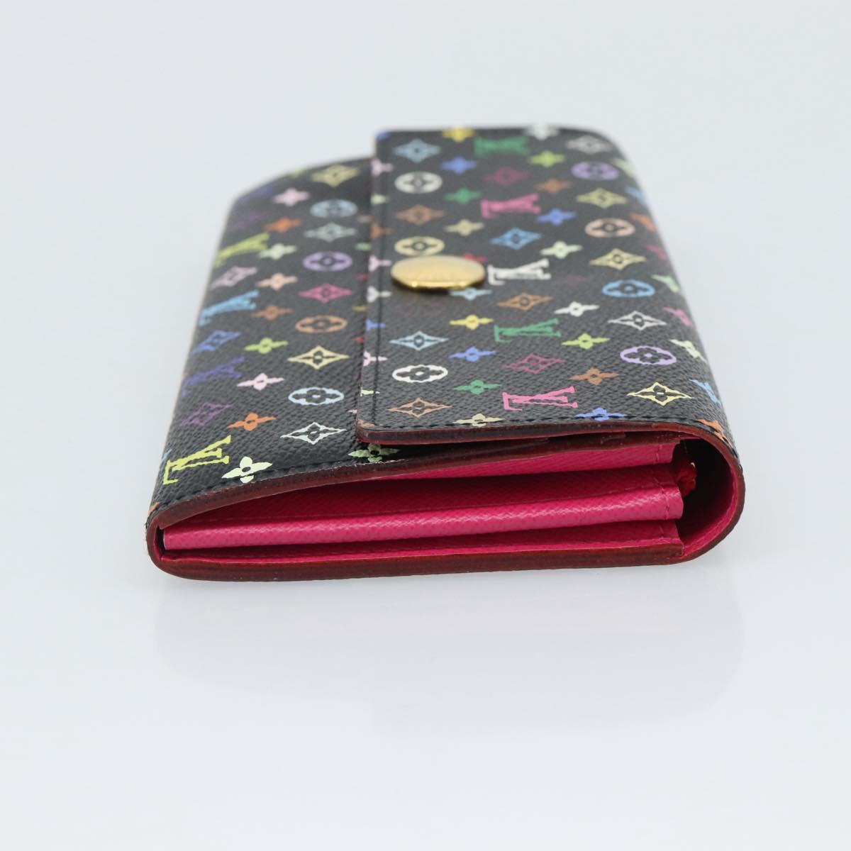 LOUIS VUITTON Monogram Multicolor Portefeiulle Sarah Black M60668 Auth BA14625V