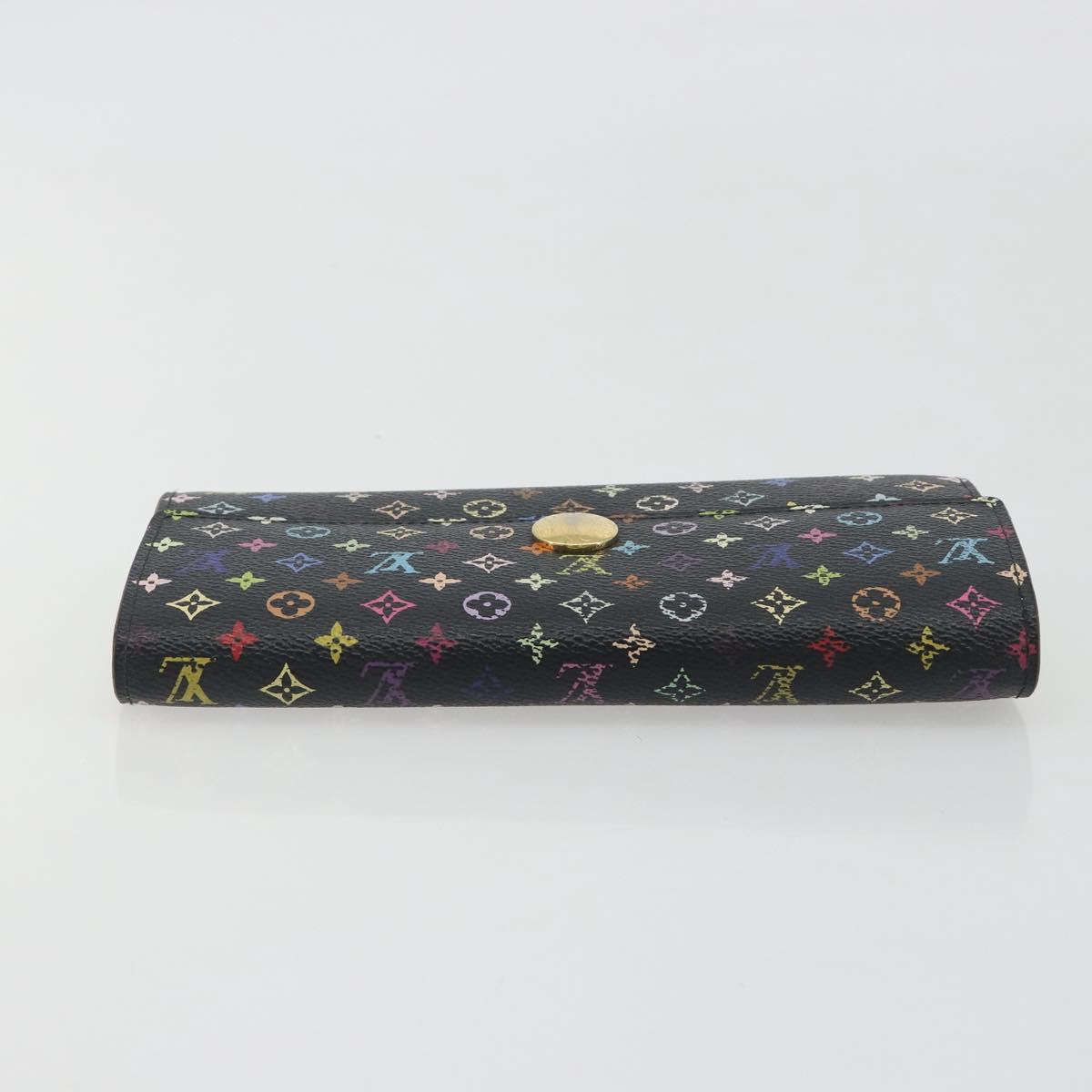 LOUIS VUITTON Monogram Multicolor Portefeiulle Sarah Black M60668 Auth BA14628
