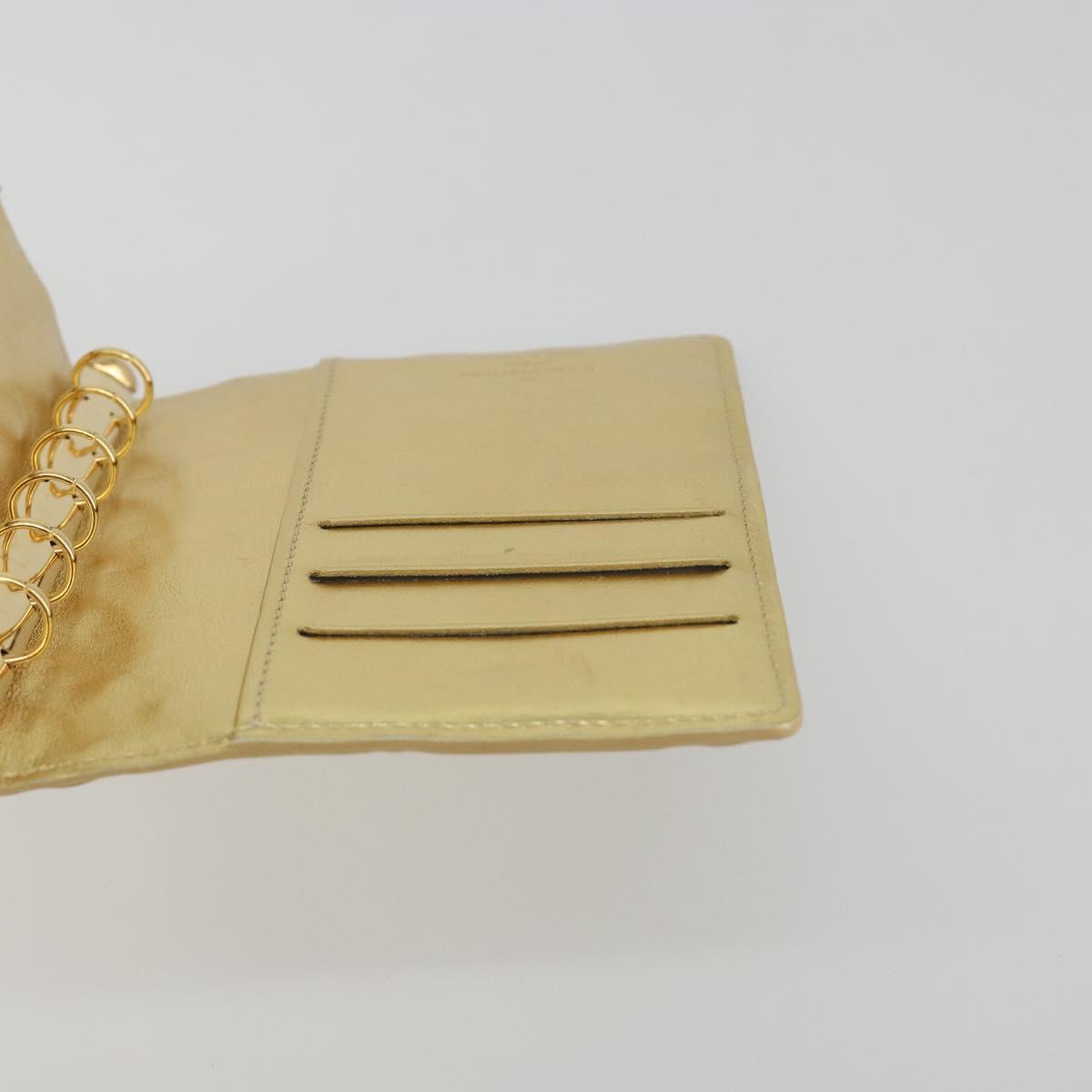 LOUIS VUITTON Monogram Miroir Agenda PM Planner Cover Gold R20962 Auth BA14630A