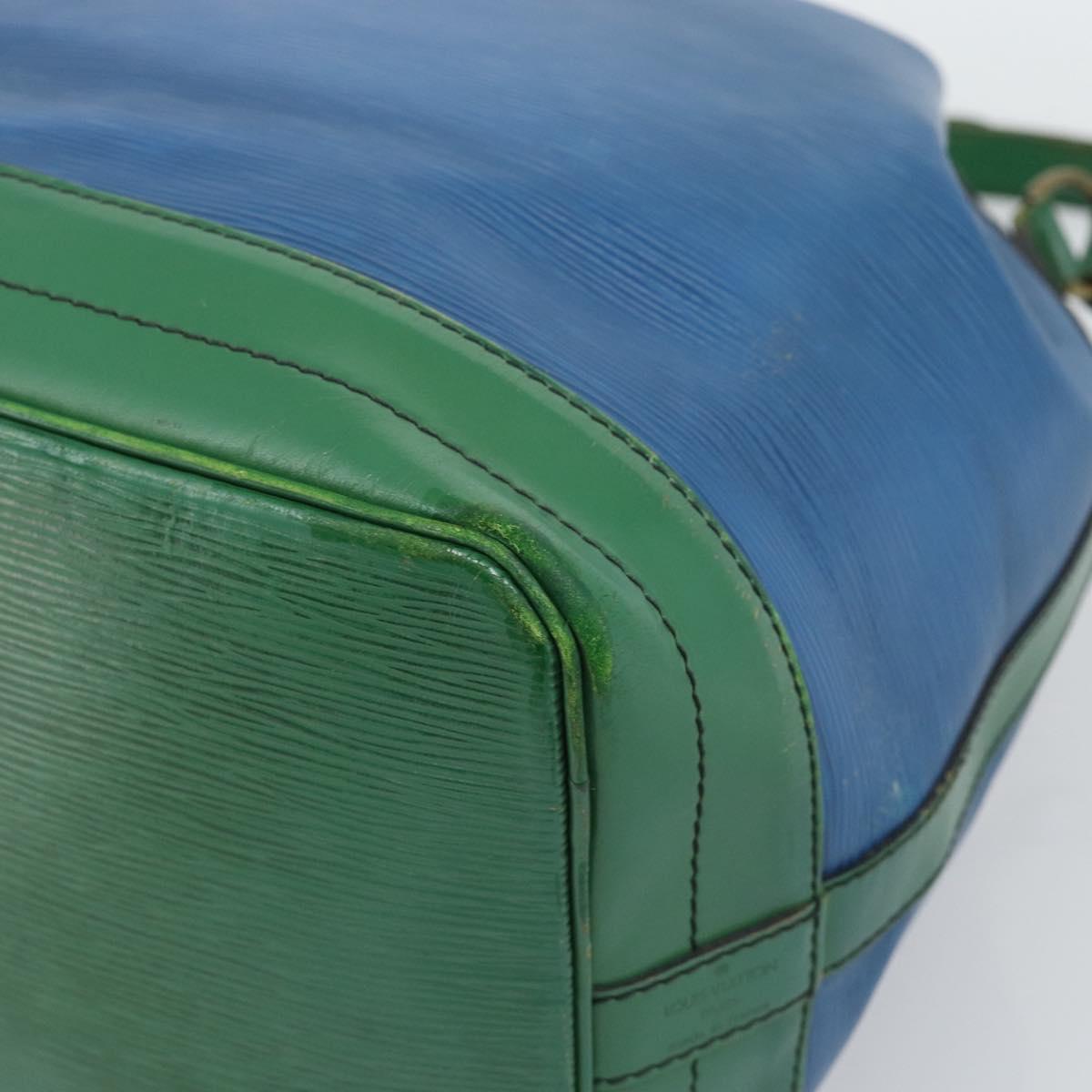 LOUIS VUITTON Epi Noe Shoulder Bag Green Blue M44044 LV Auth BA14637