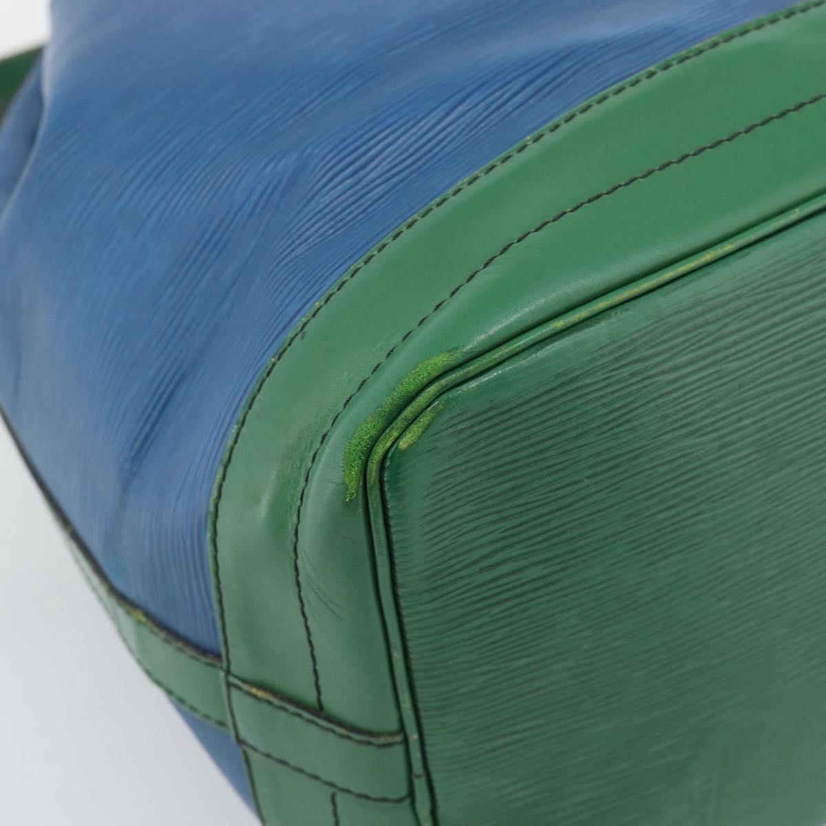 LOUIS VUITTON Epi Noe Shoulder Bag Green Blue M44044 LV Auth BA14637