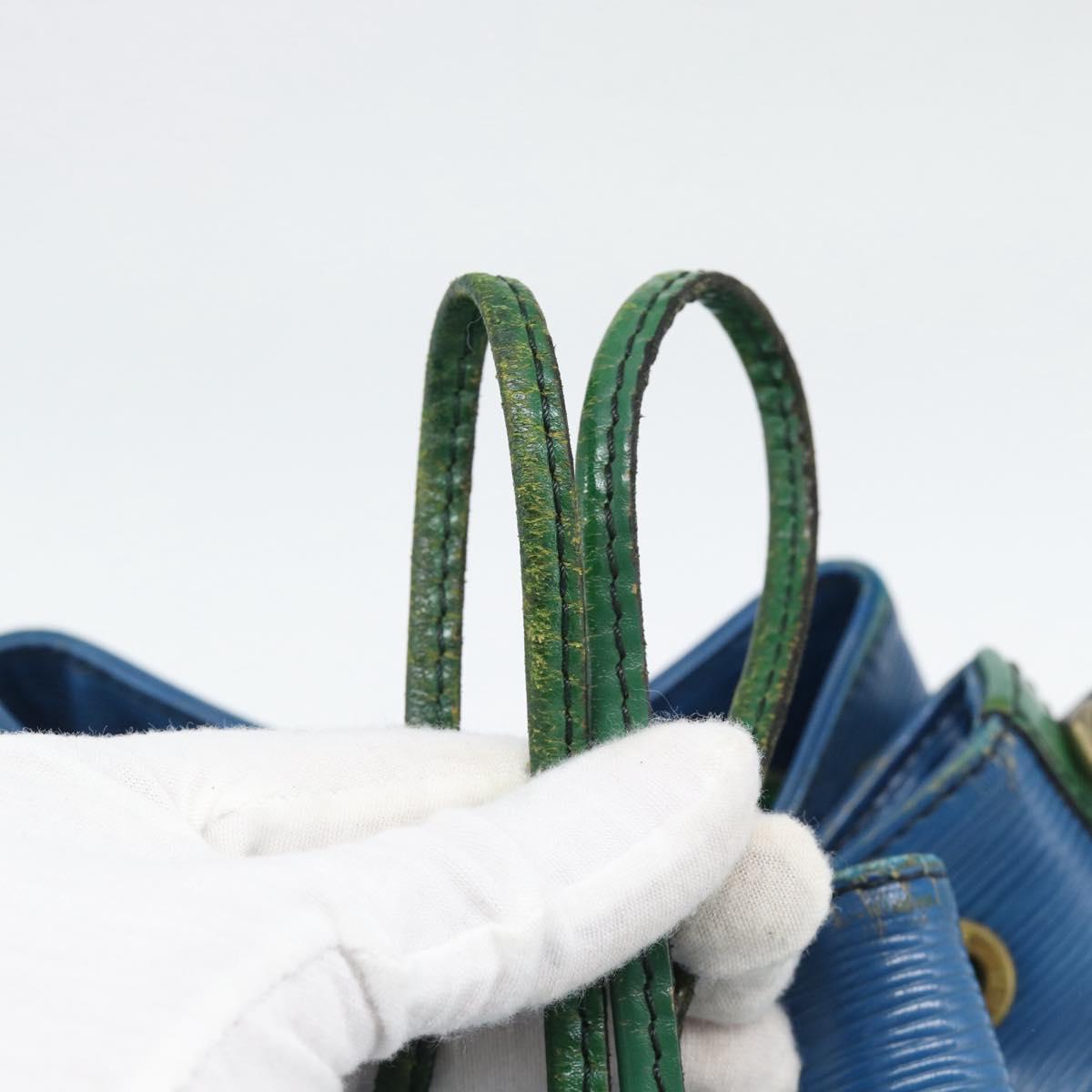 LOUIS VUITTON Epi Noe Shoulder Bag Green Blue M44044 LV Auth BA14637