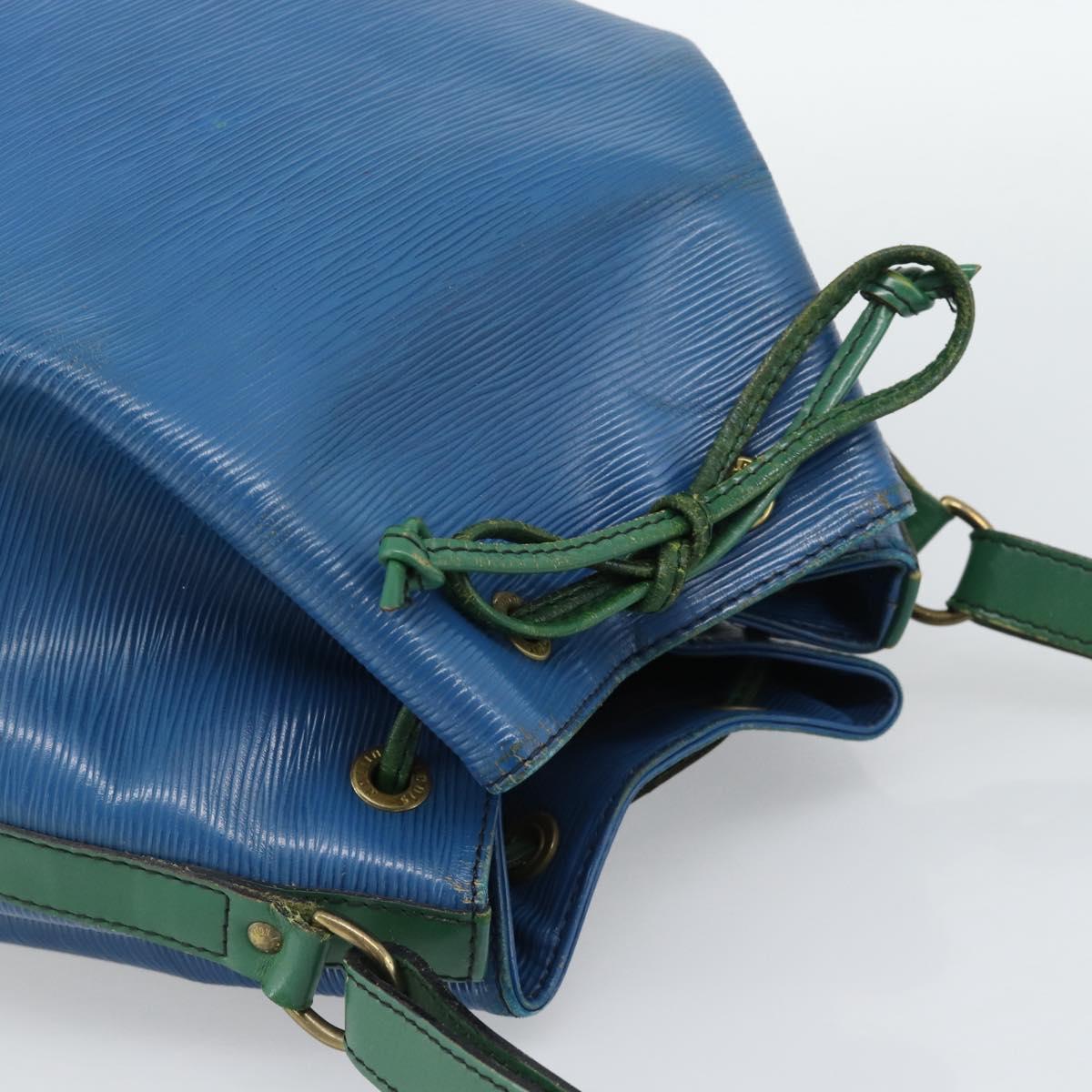 LOUIS VUITTON Epi Noe Shoulder Bag Green Blue M44044 LV Auth BA14637