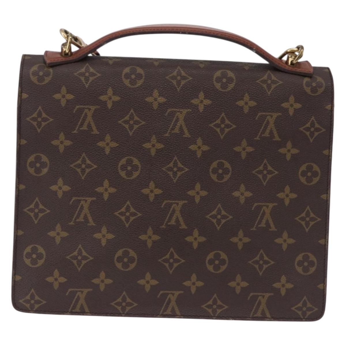 LOUIS VUITTON Monogram Monceau 28 Hand Bag 2way M51185 LV Auth BA14646