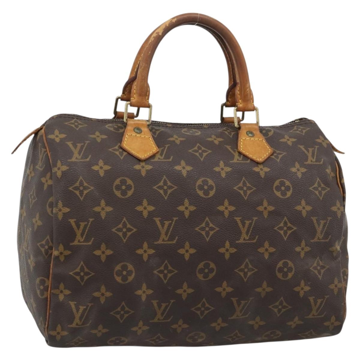 LOUIS VUITTON Monogram Speedy 30 Hand Bag M41526 LV Auth BA14647