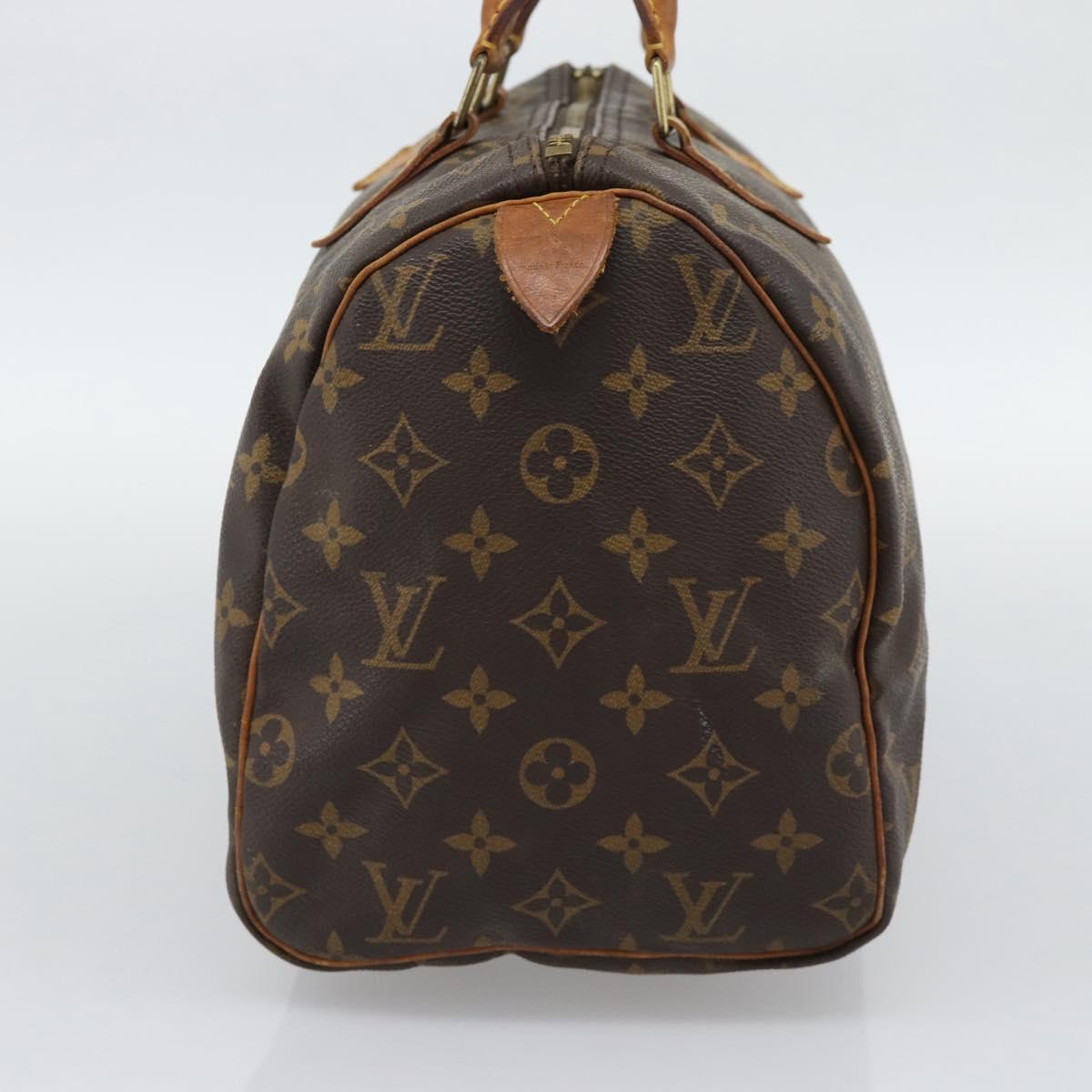 LOUIS VUITTON Monogram Speedy 30 Hand Bag M41526 LV Auth BA14647
