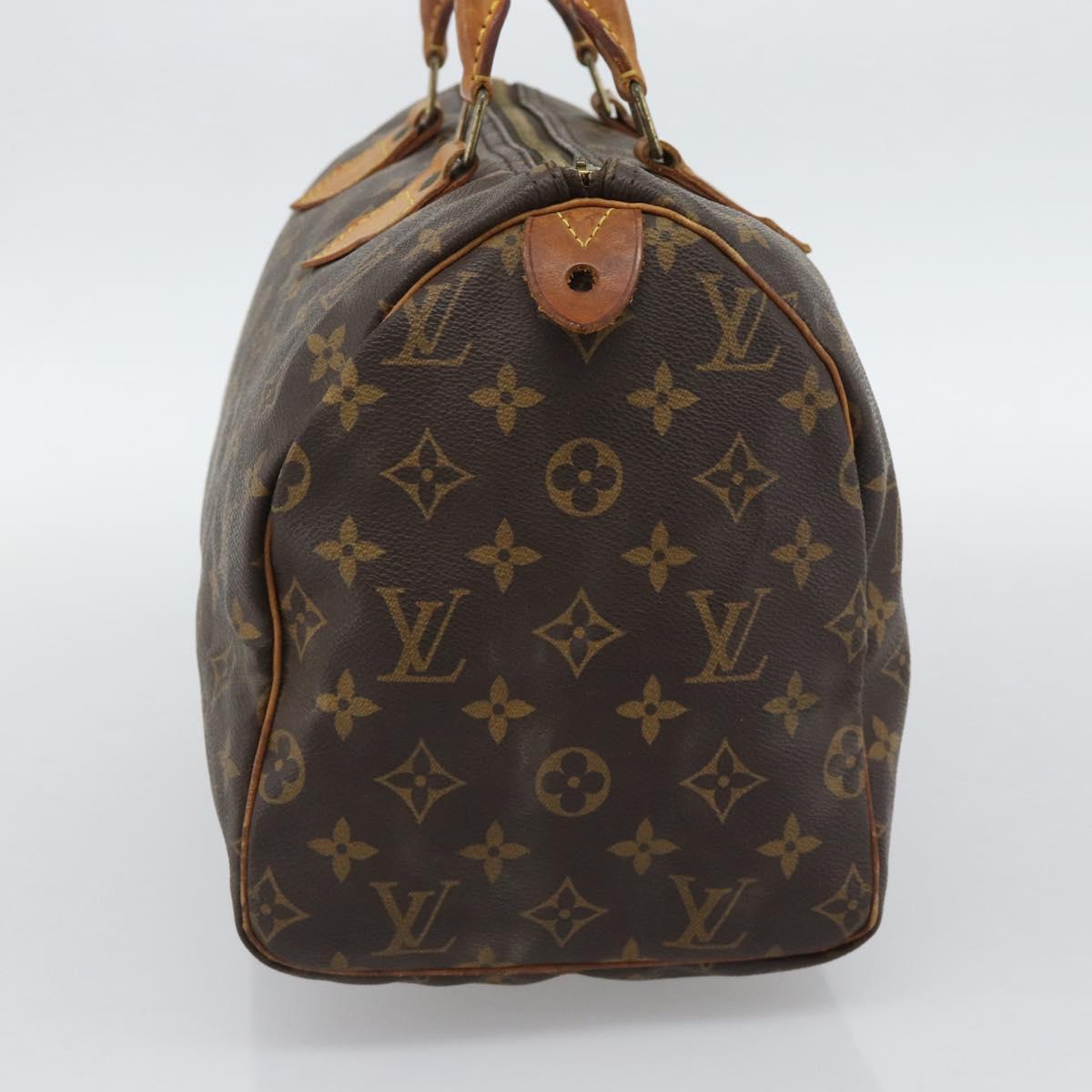 LOUIS VUITTON Monogram Speedy 30 Hand Bag M41526 LV Auth BA14647